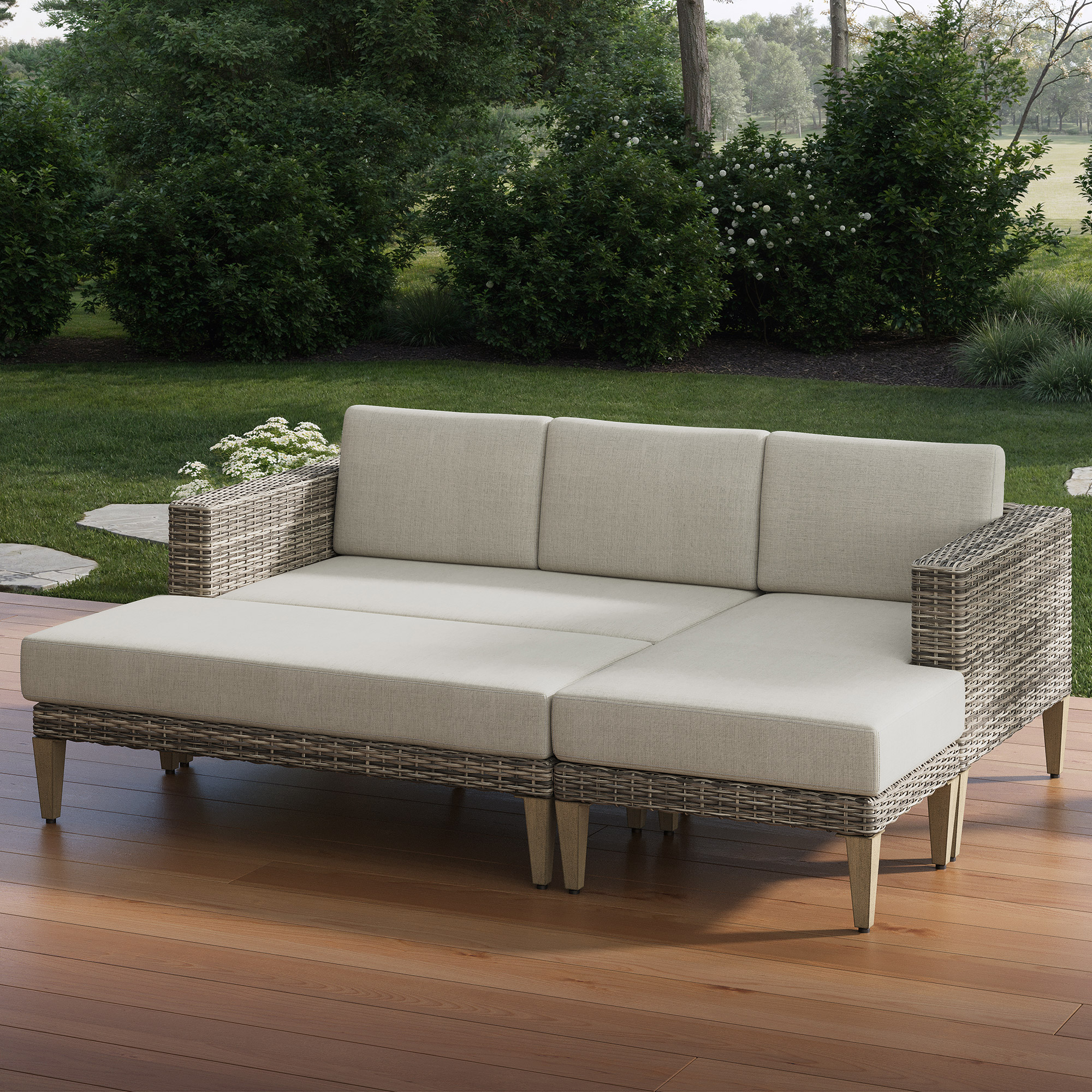 Thomasville Mira 3-piece Outdoor Patio Reversible Sectional | Costco