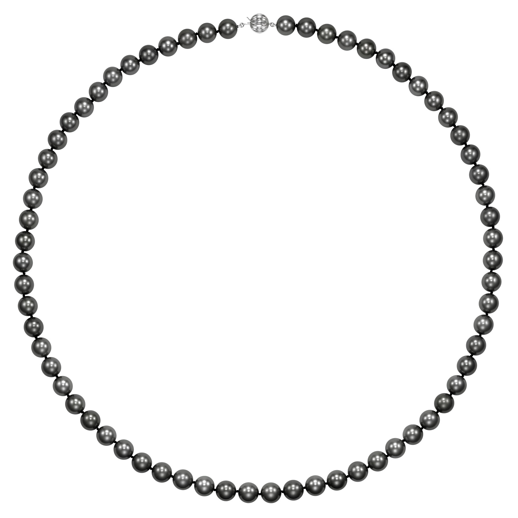 Tahitian Cultured 12-13mm Pearl Strand With 18kt White Gold Clasp