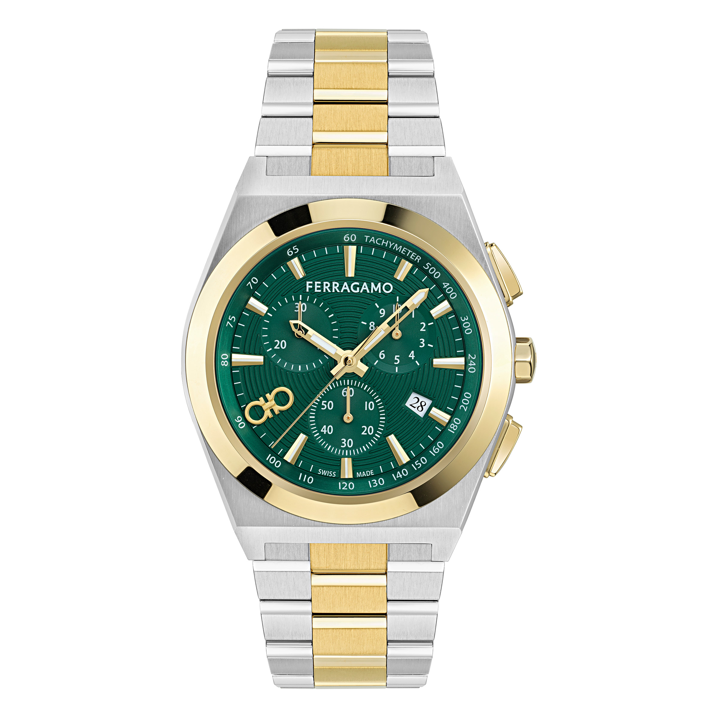 Ferragamo Vega Upper East Green Dial Men's Watch