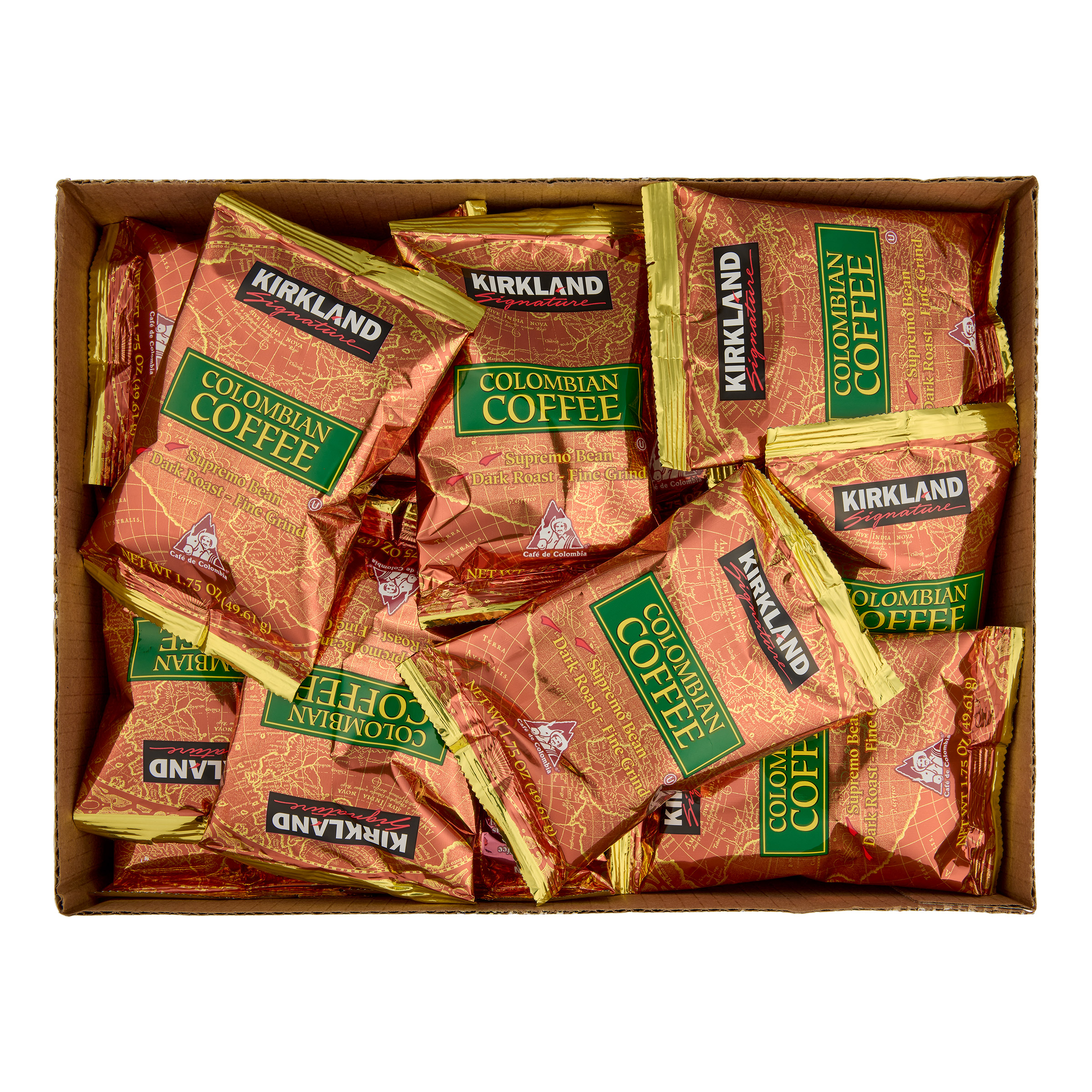 Kirkland Signature 100% Colombian Coffee, Dark Roast, 1.75 oz, 42