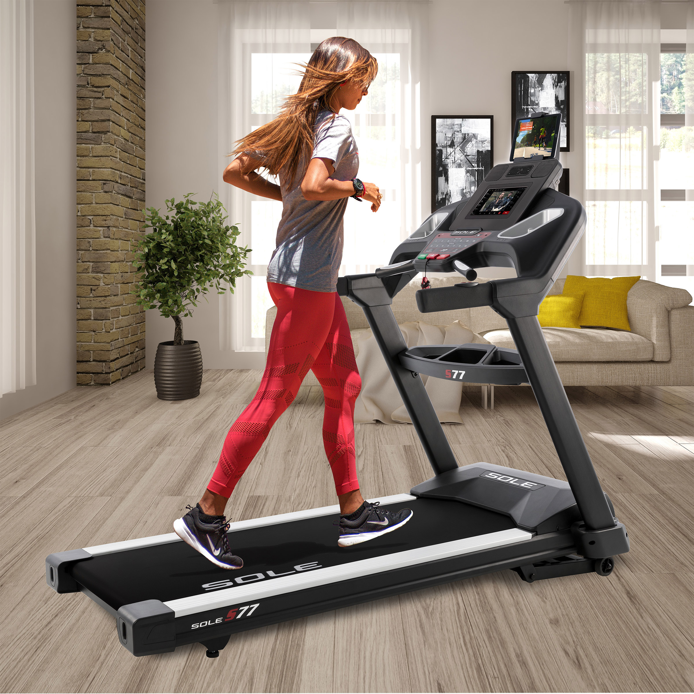Sole S77 4.0 HP Non-Folding Light Commercial Treadmill with Touchscreen