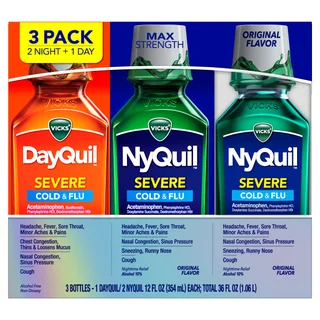 VICKS DAYQUIL/NYQUIL SEVERE LIQUID 36 FL OZ