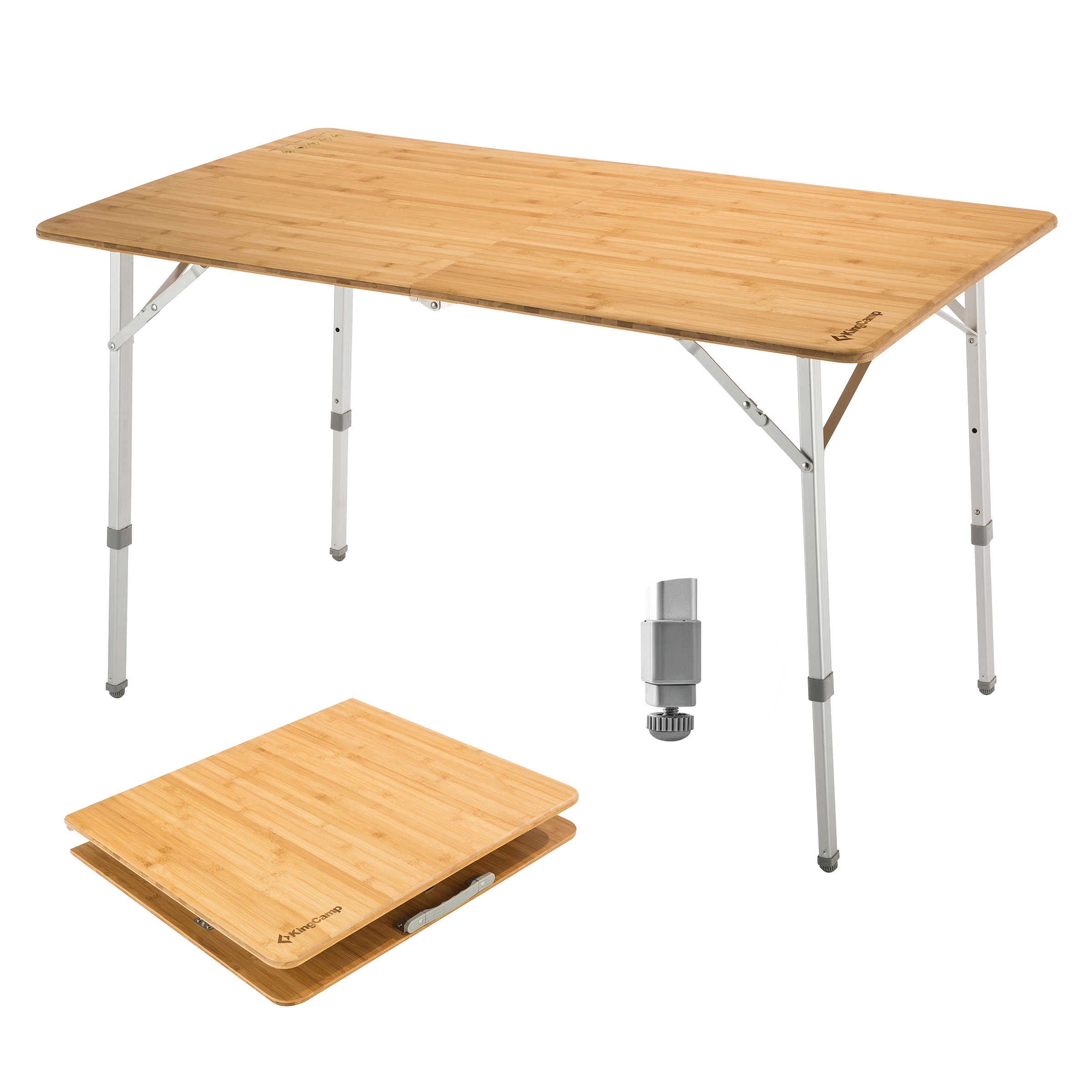 KingCamp キングキャンプ BAMBOO 1006S PLUS テーブル KingCamp Bamboo Folding Adjustable Height Portable Camping Table