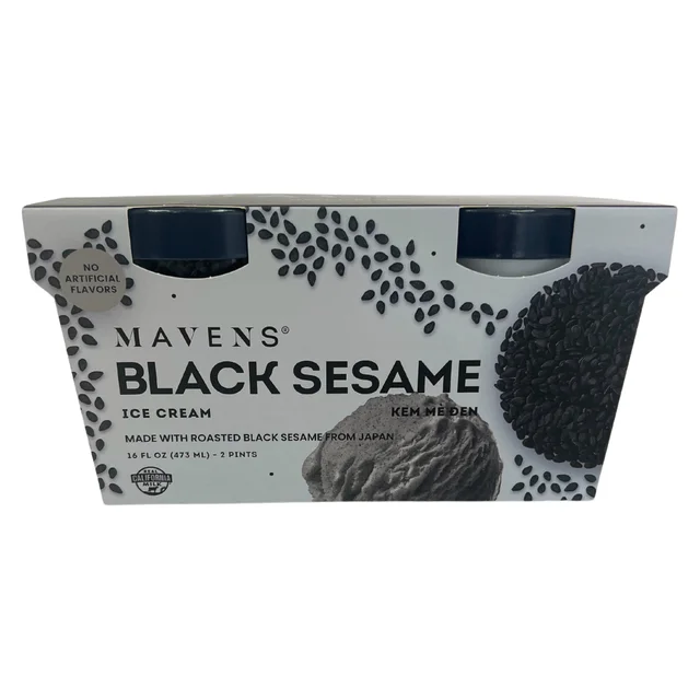 MAVEN'S CREAMERY BLACK SESAME ICE CREAM 2/16 OZ