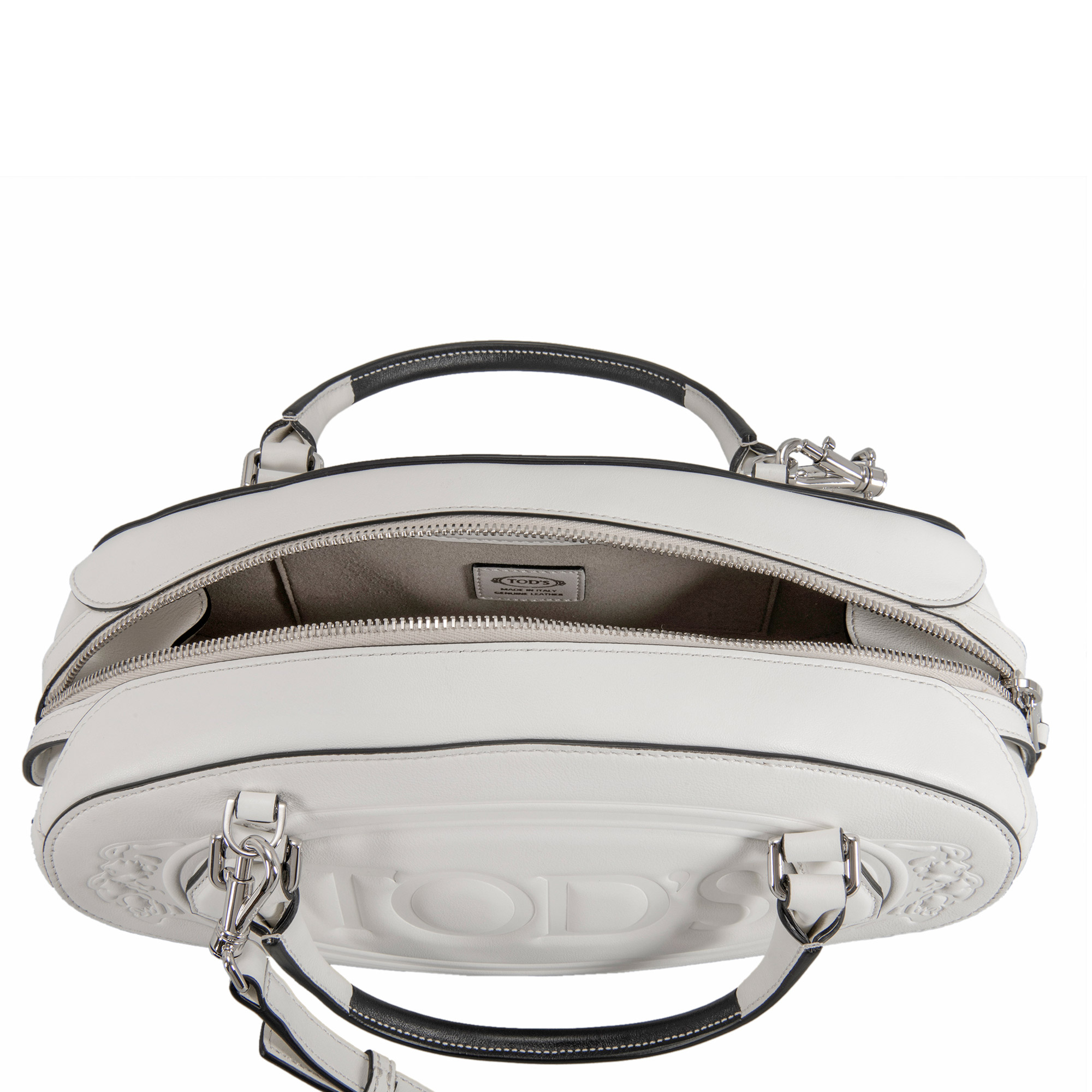 バッグ Tod's Leather Mini Boston Bag Handbag Tods Mini Boston Leather Bag, White | Costco