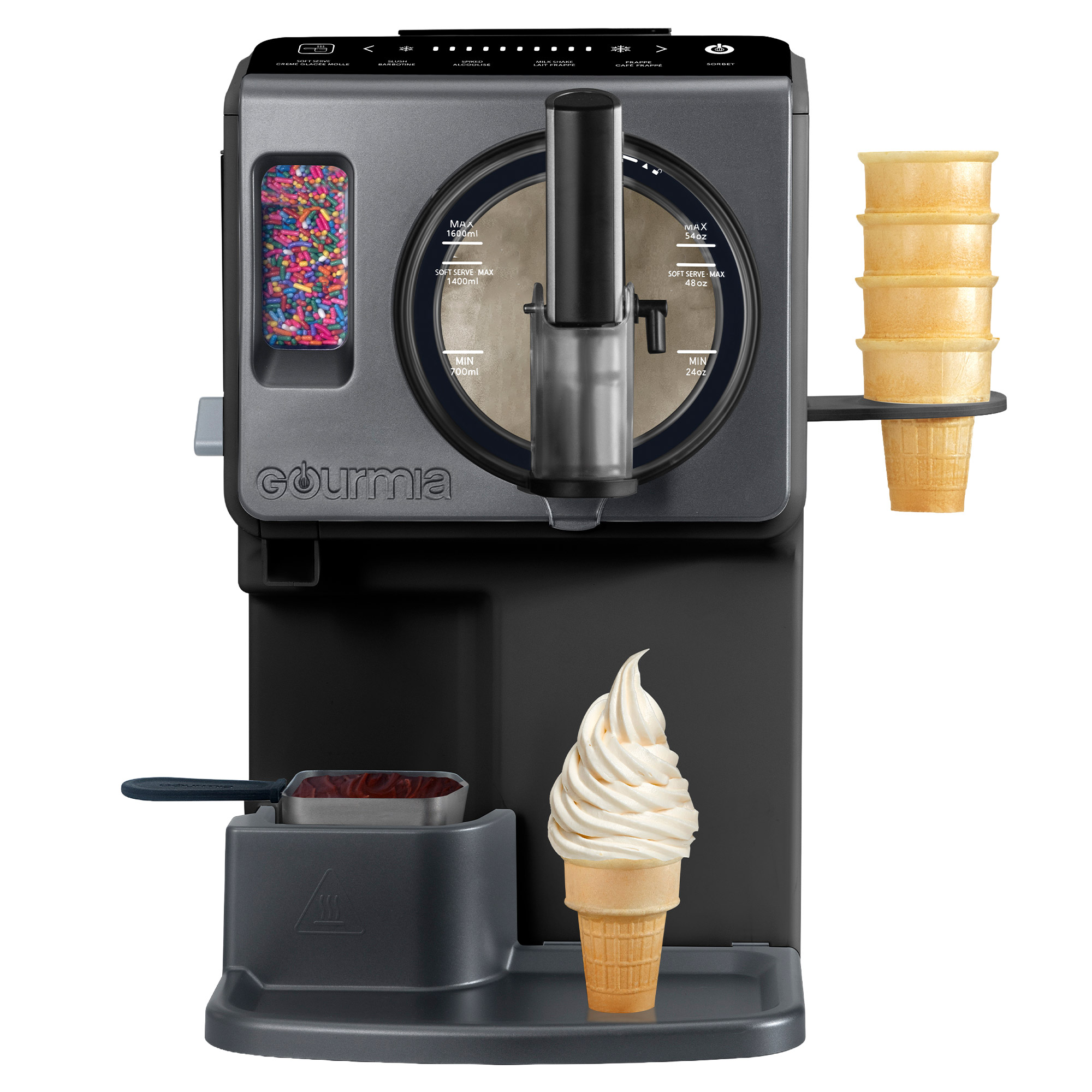 Gourmia 自動ソフトサーブアイスクリームメーカー 2L Gourmia 2 L (2.11 qt.) Automatic Soft Serve Ice Cream and Frozen