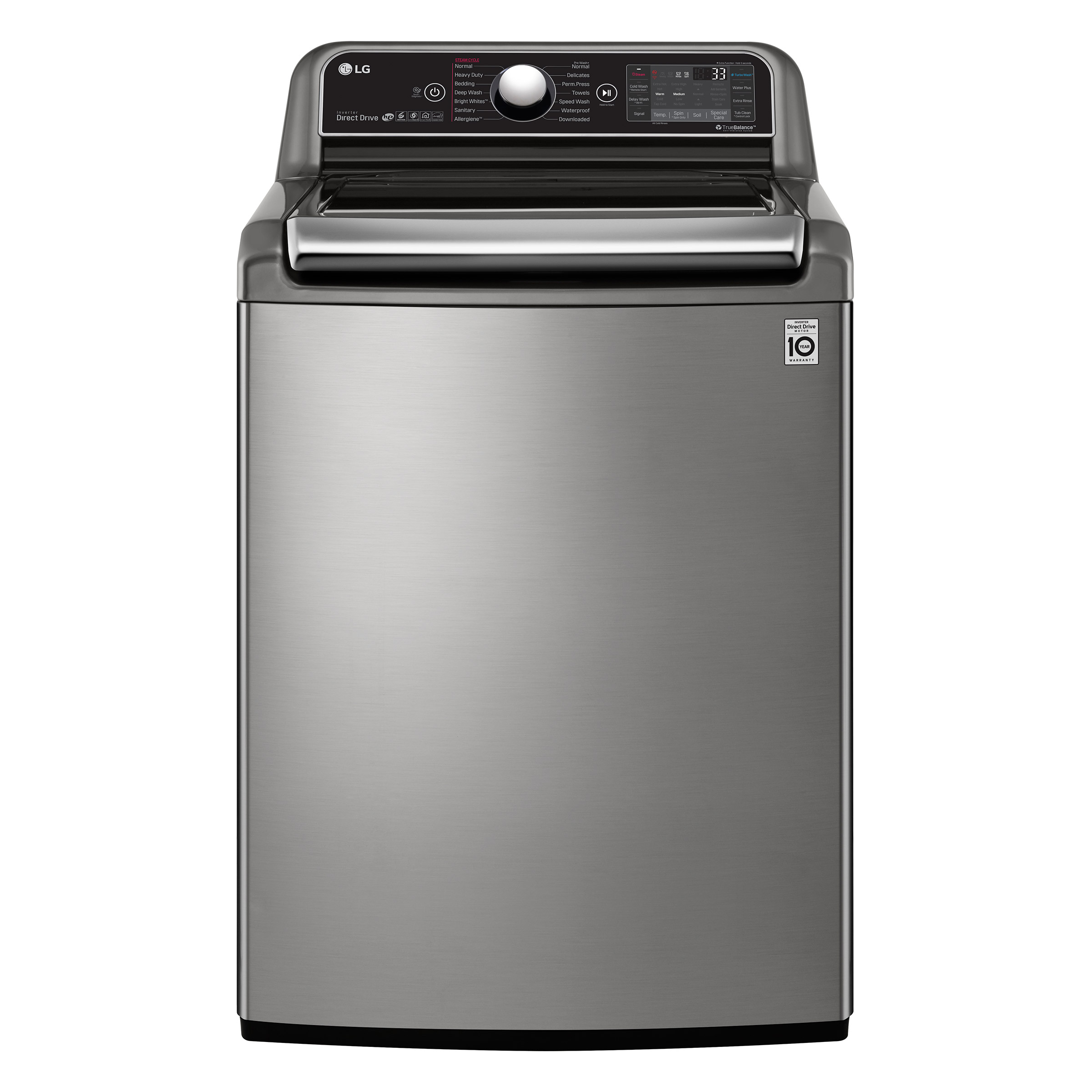 LG 5.8 cu. ft. Graphite Steel Top Load Steam Washer with TurboWash™ 360 Technology