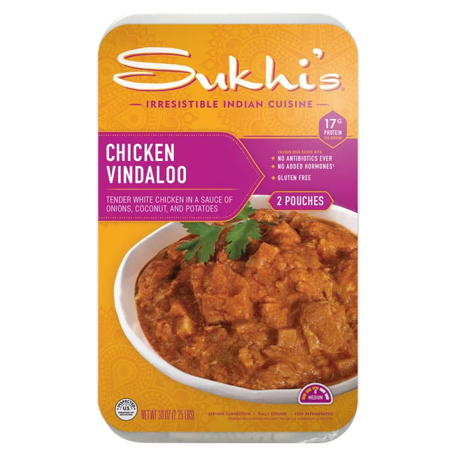 SUKHI'S CHICKEN VINDALOO 2 PACK 18 OUNCES EACH