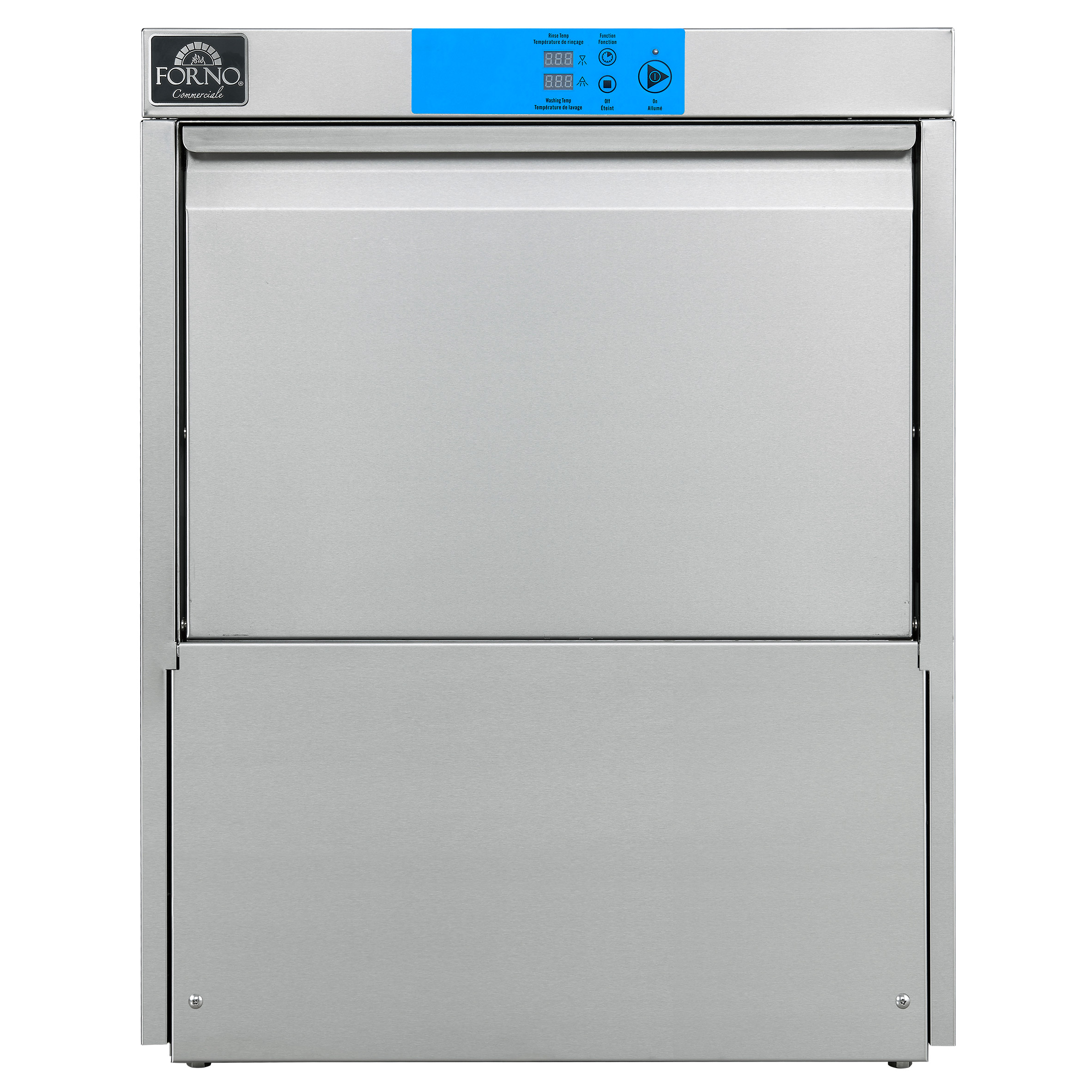 Forno 24 in. Stainless Steel Commercial Under-Counter Dishwasher with In-built Detergent and Rinse Aid Pumps