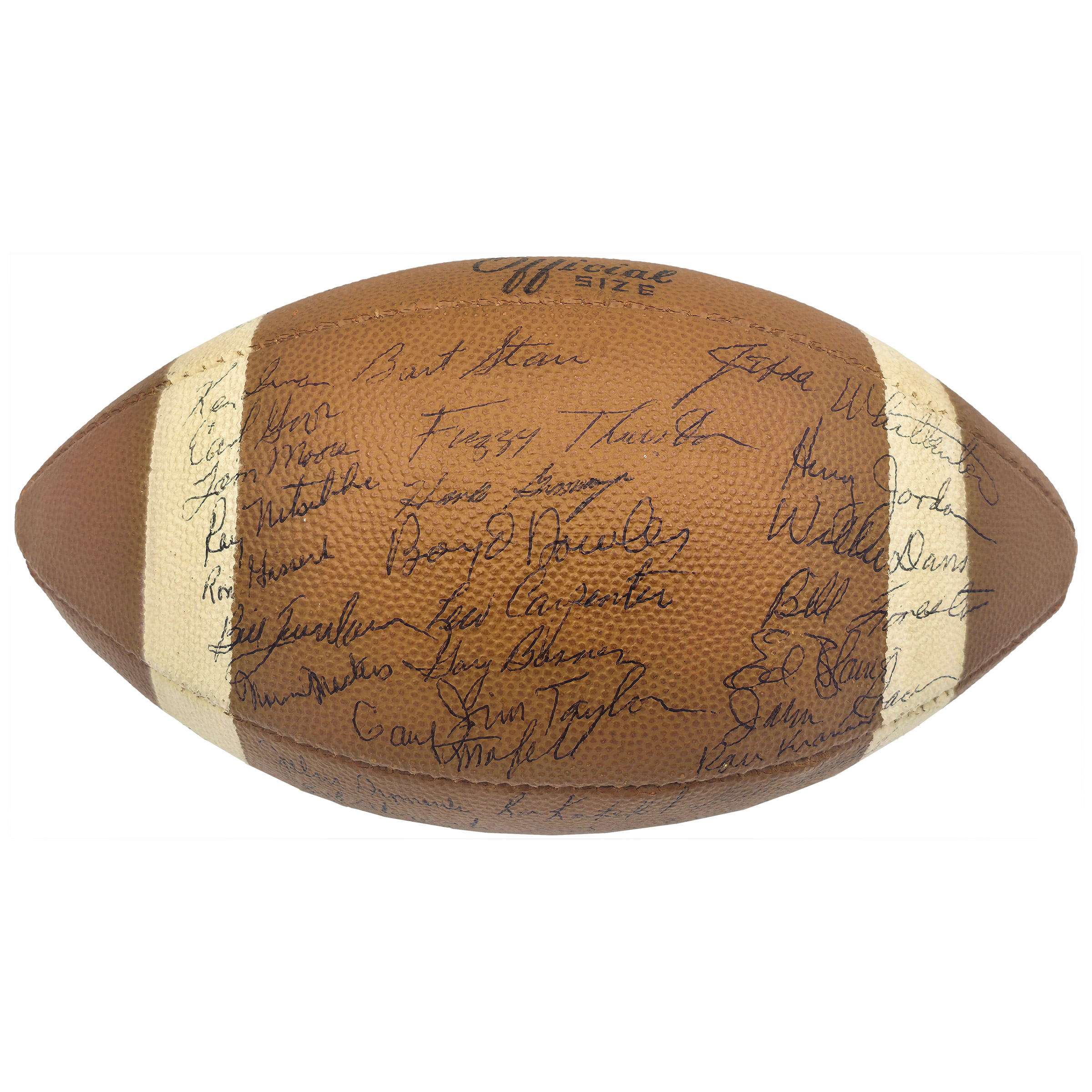 1962 NFL Champions Green Bay Packers Team Autographed Football