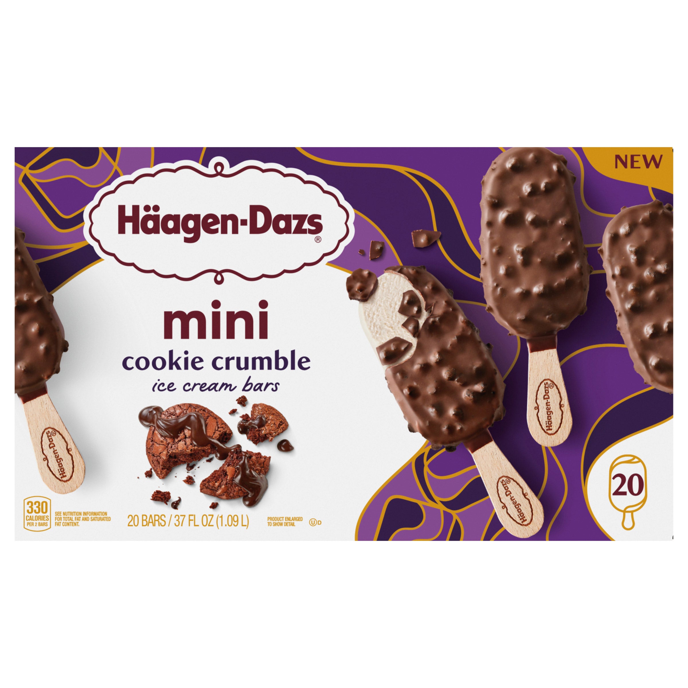 Häagen-dazs Mini Cookie Crumble Ice Cream Bars, 20-count | Costco
