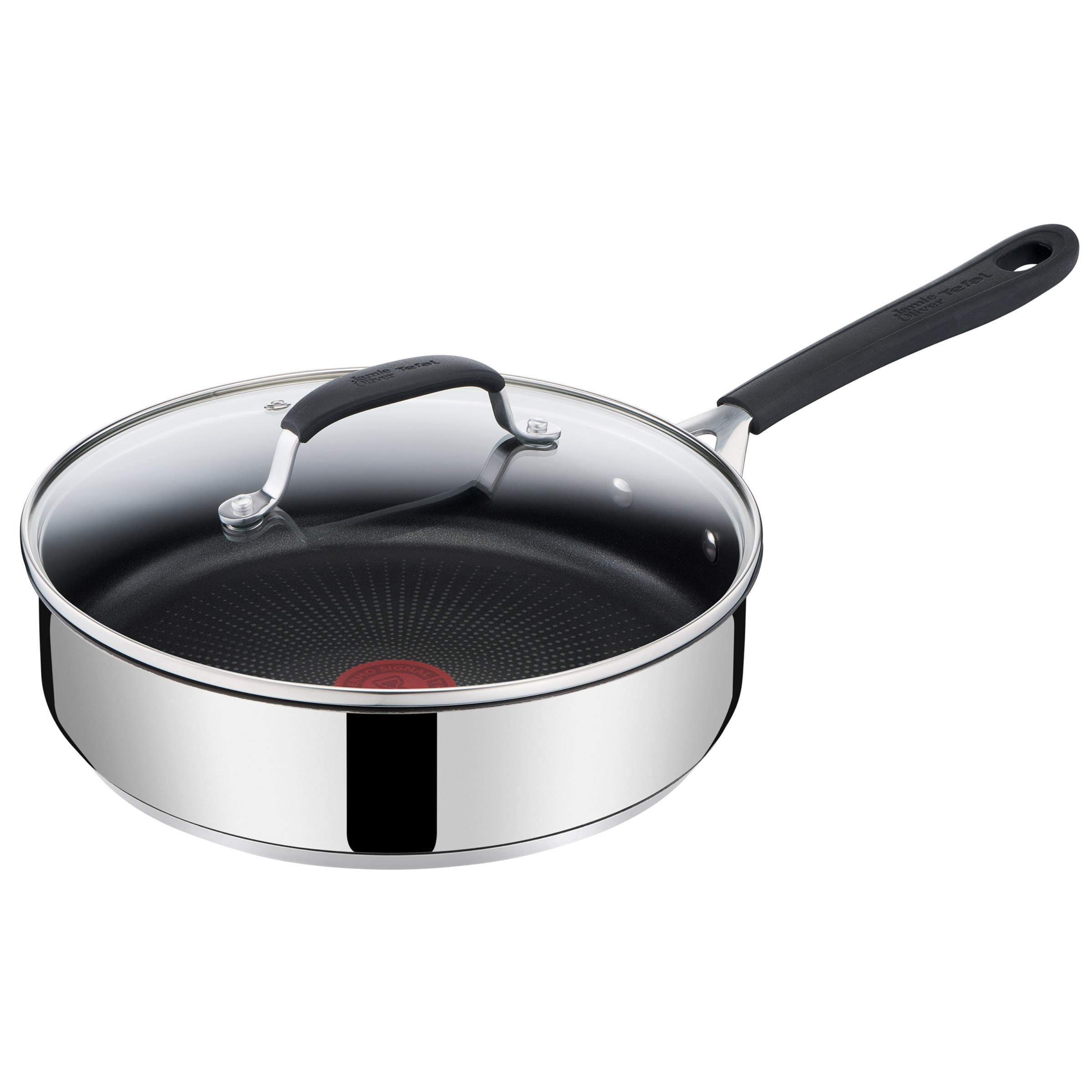 Jamie Oliver by T-fal Stainless Steel Sauté Pan with Lid, 3.2 L (3.4 qt.)