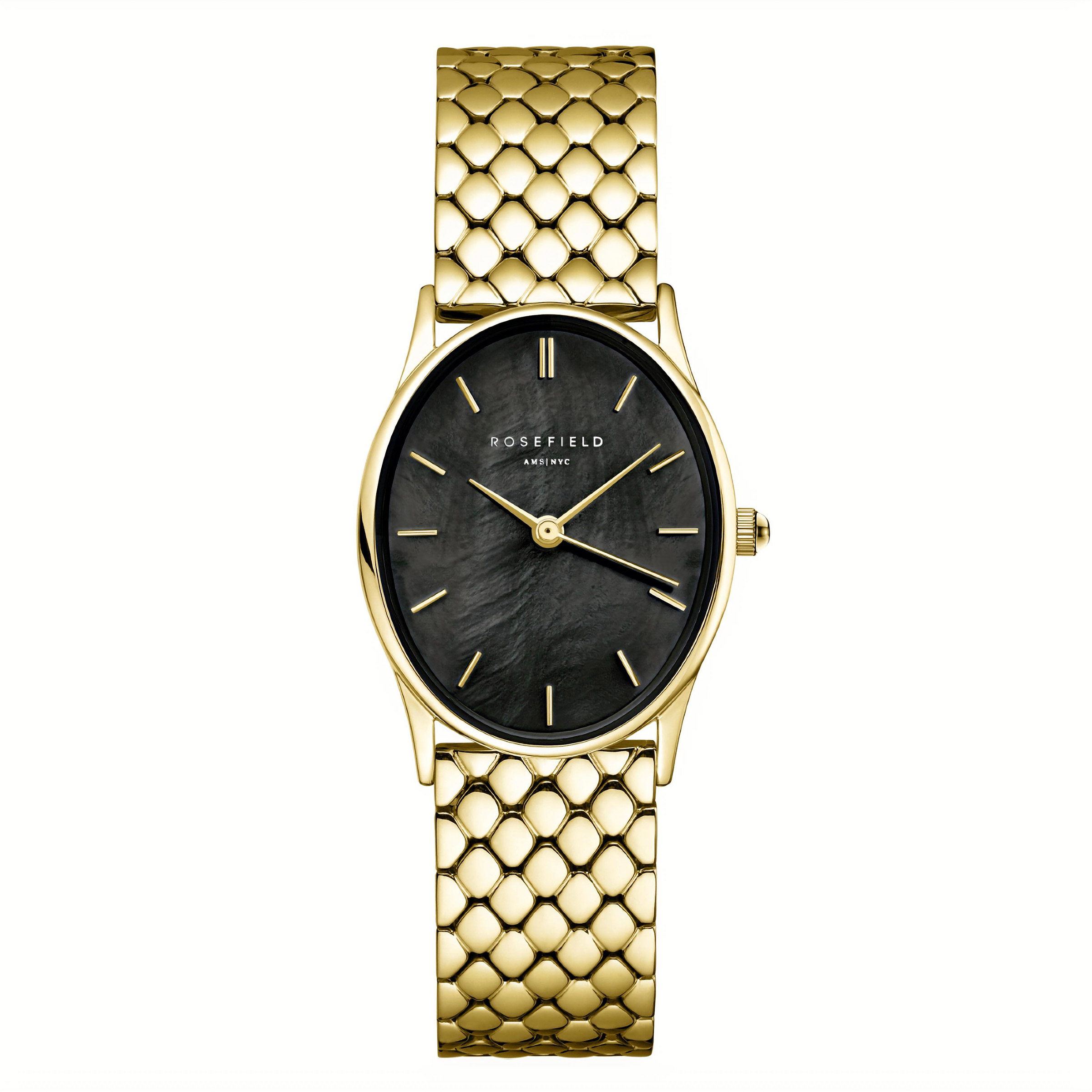 Rosefield Black Mother-of-Pearl Women's Watch