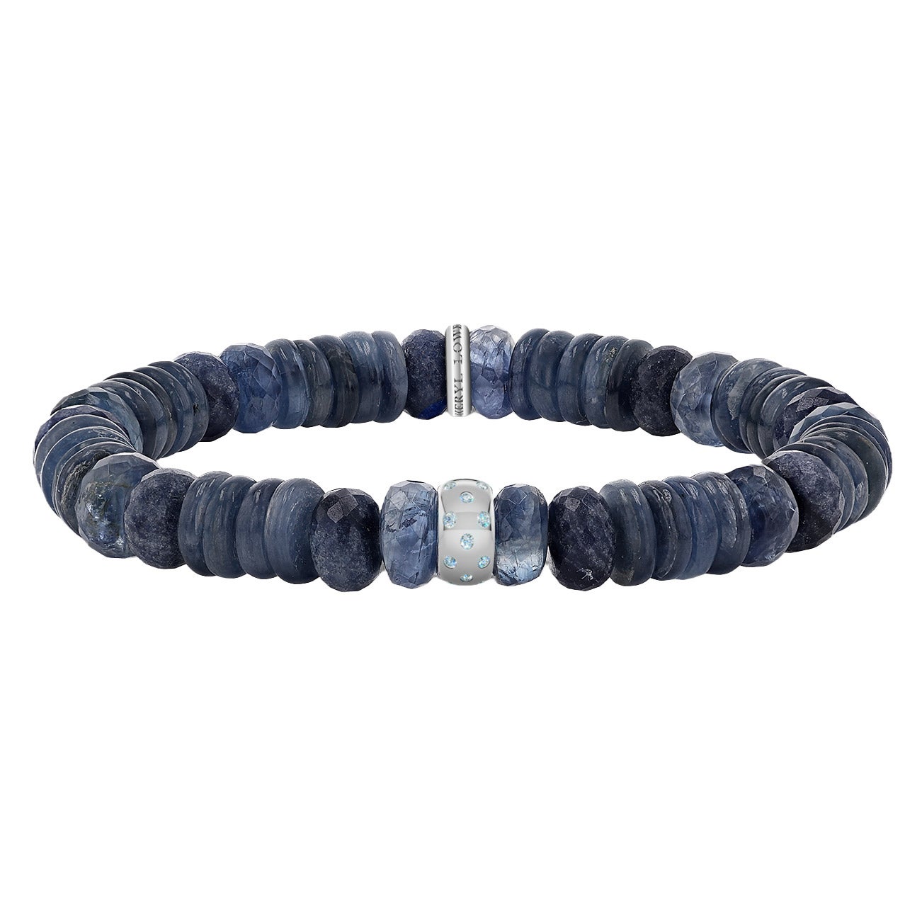 Sheryl Lowe Kyanite & Quartz Beaded Bracelet with Rondelle Accent