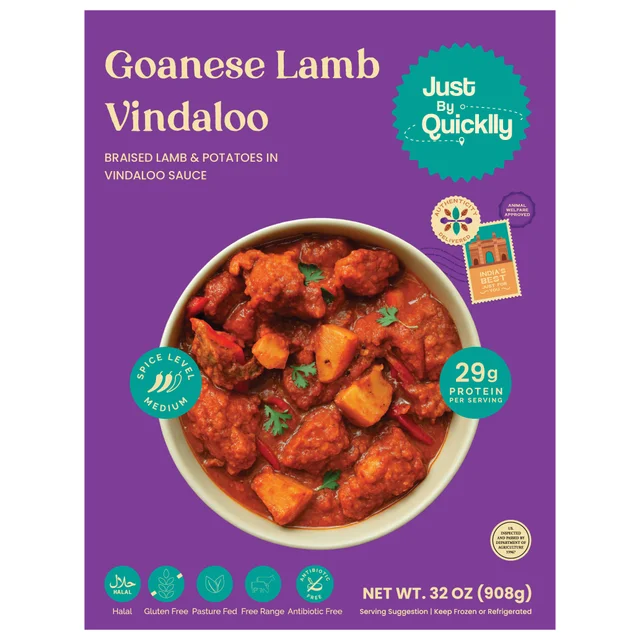 JUST BY QUICKLLY GOANESE LAMB VINDALOO 32 OUNCE