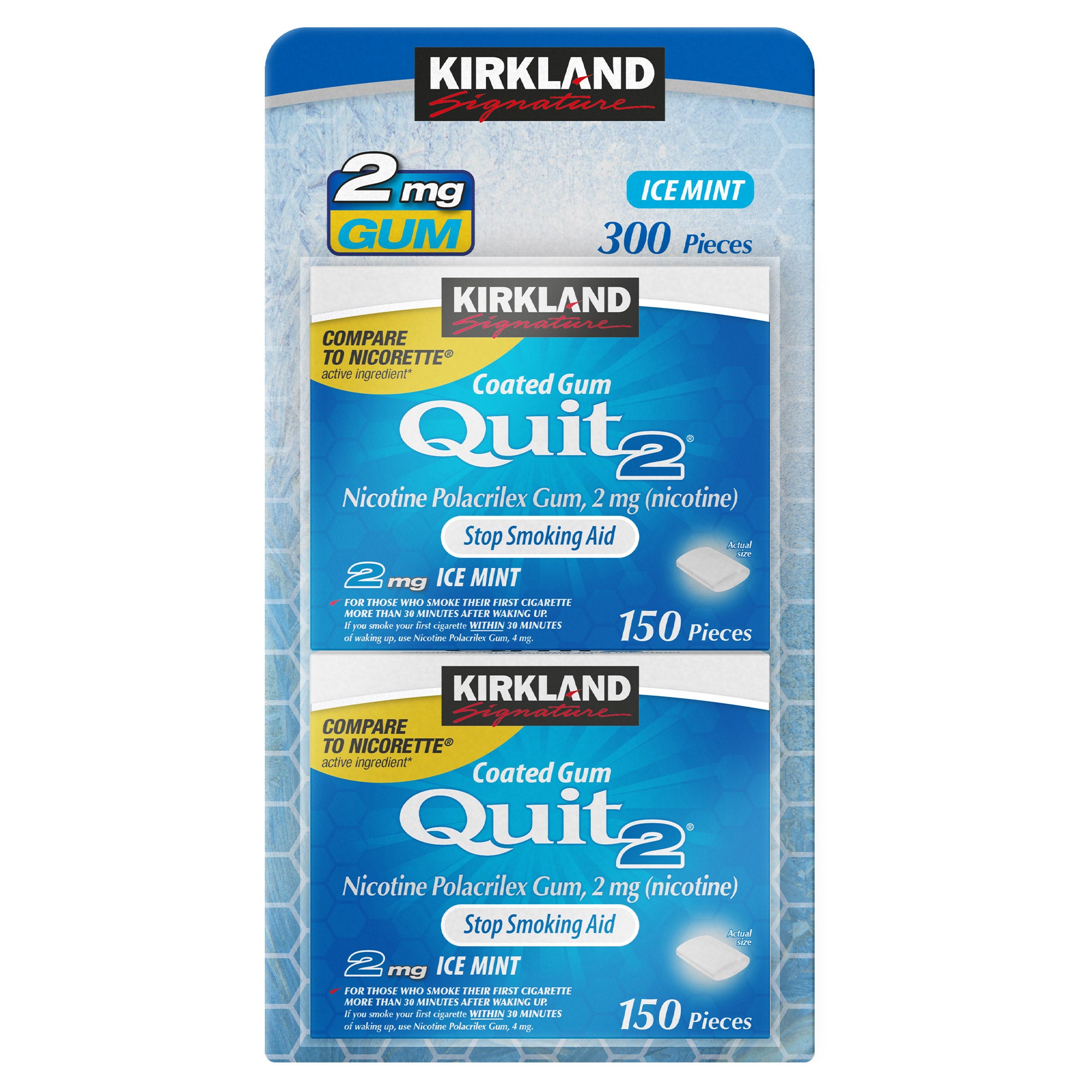 does costco deliver cigarettes Kirkland Signature Quit 2 mg or 4 mg, Ice Mint Gum, 300 Pieces