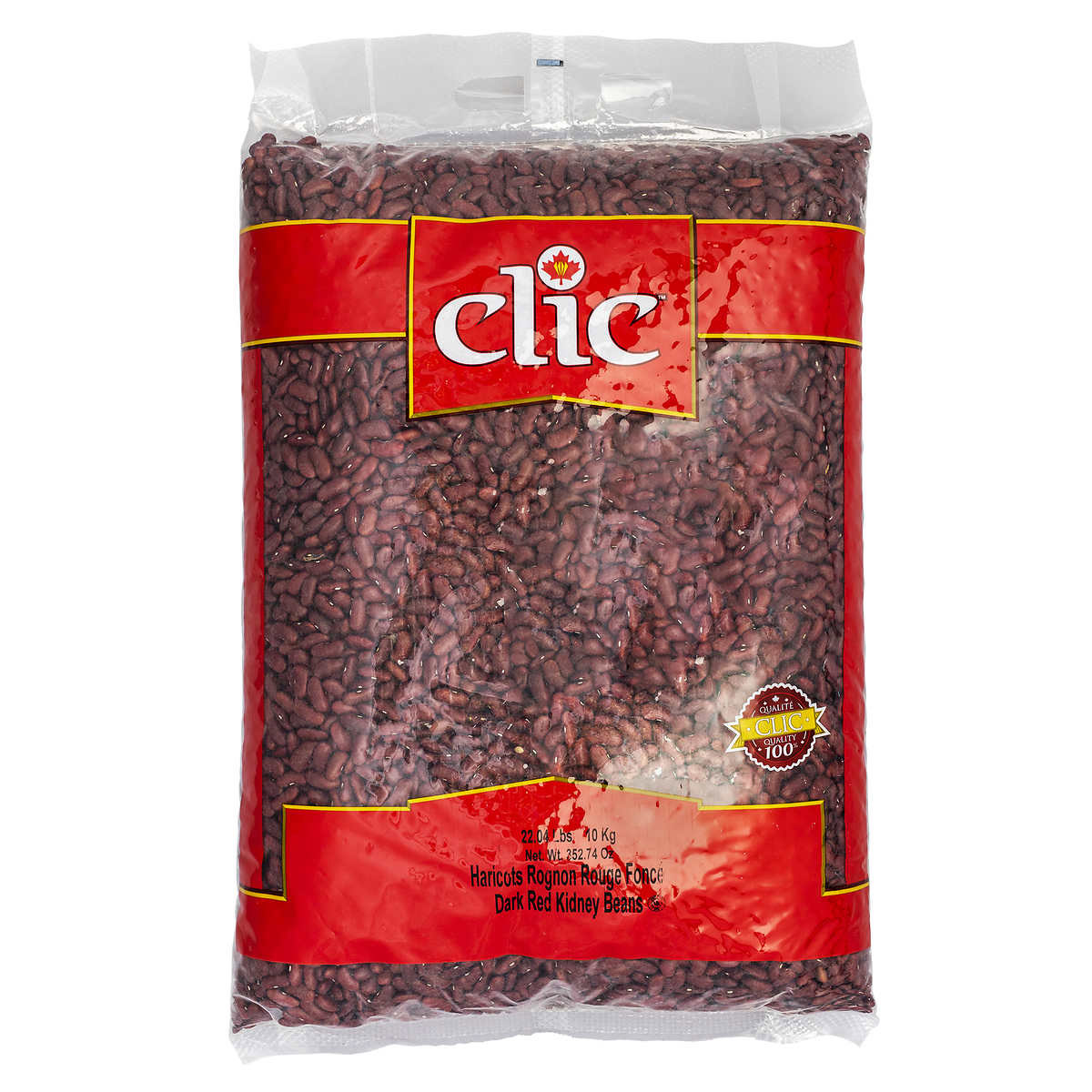 Clic Dark Red Kidney Beans, 10 Kg