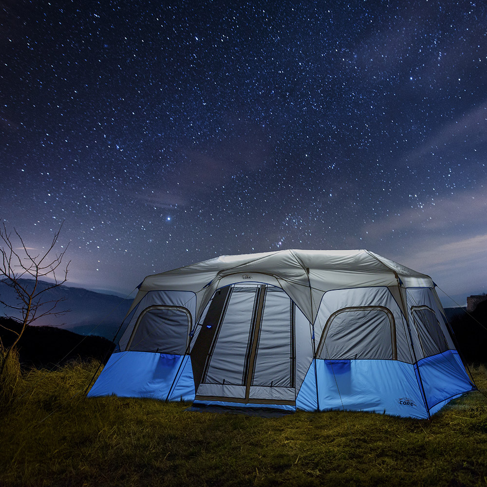 CORE 12-person Instant Cabin Tent with Built-In LED Lighting