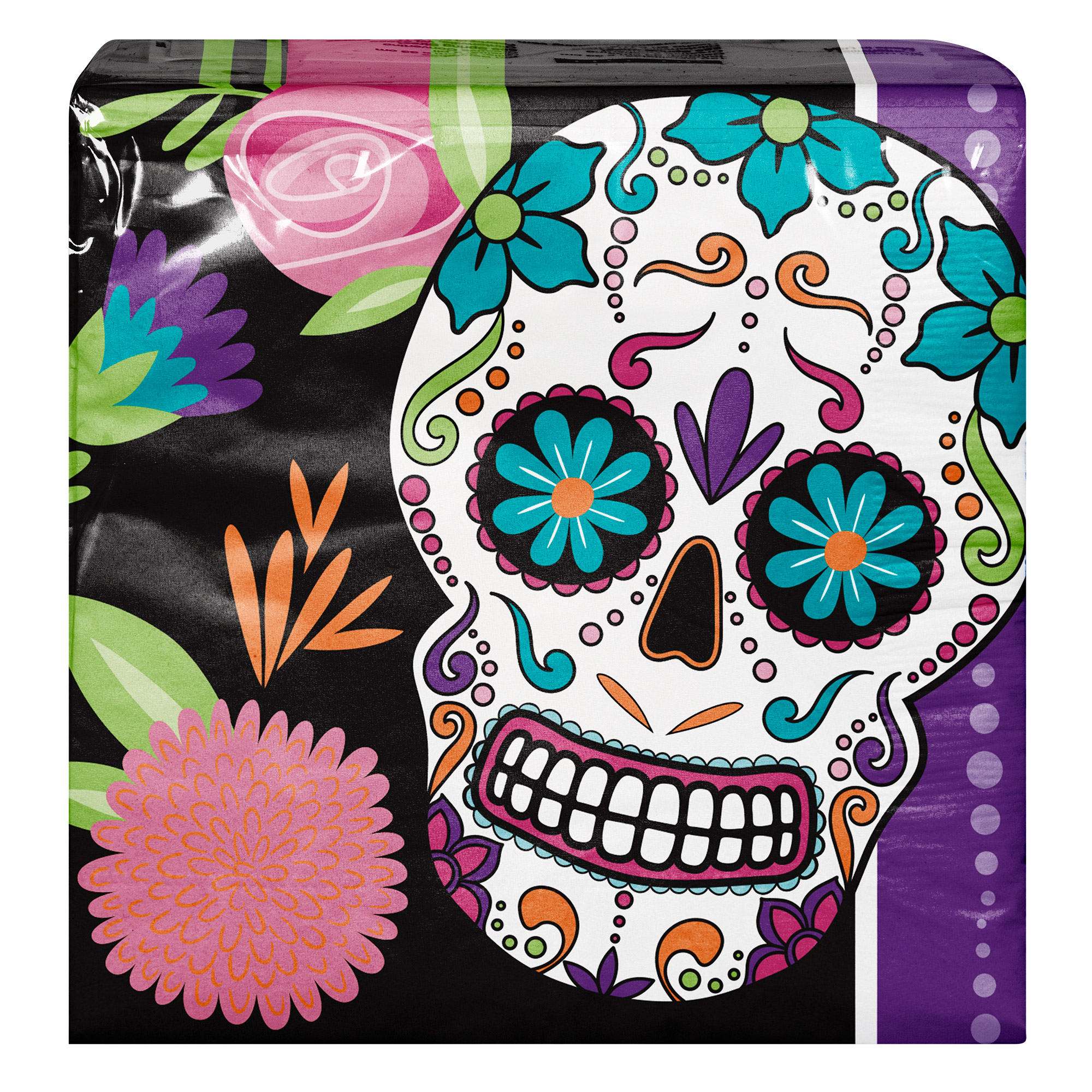 Artstyle Paper Plate & Napkin Bundle, Spooky Blooms, 200-count