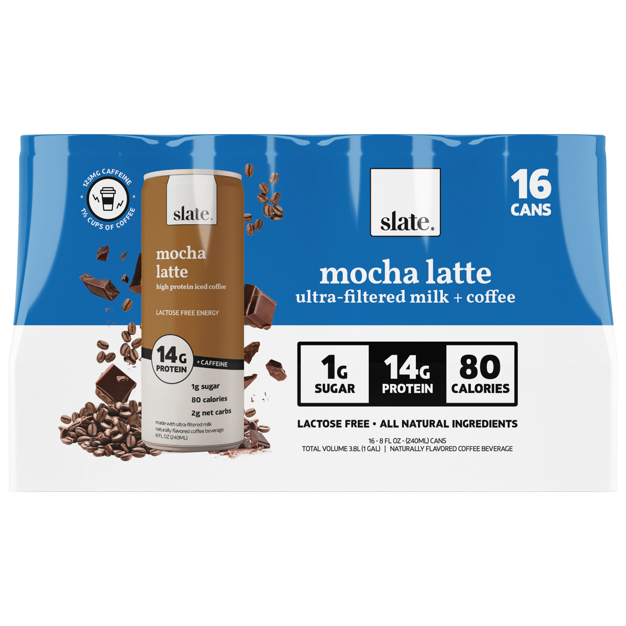 Slate Mocha Latte Coffee, 8 fl oz, 16-count | Costco
