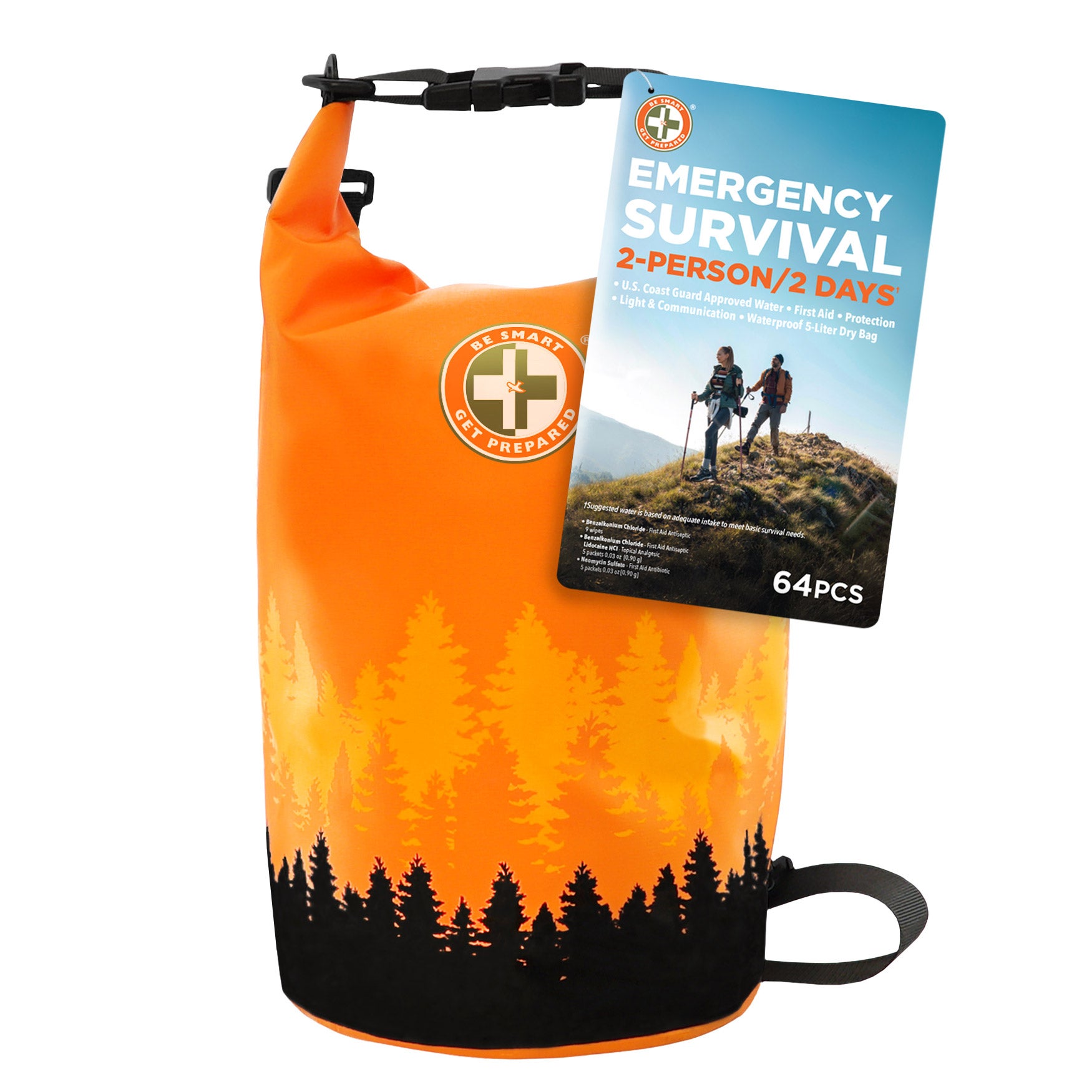 TRI Survival Emergency 2-person 2-day Kit, 64 Pieces | Costco