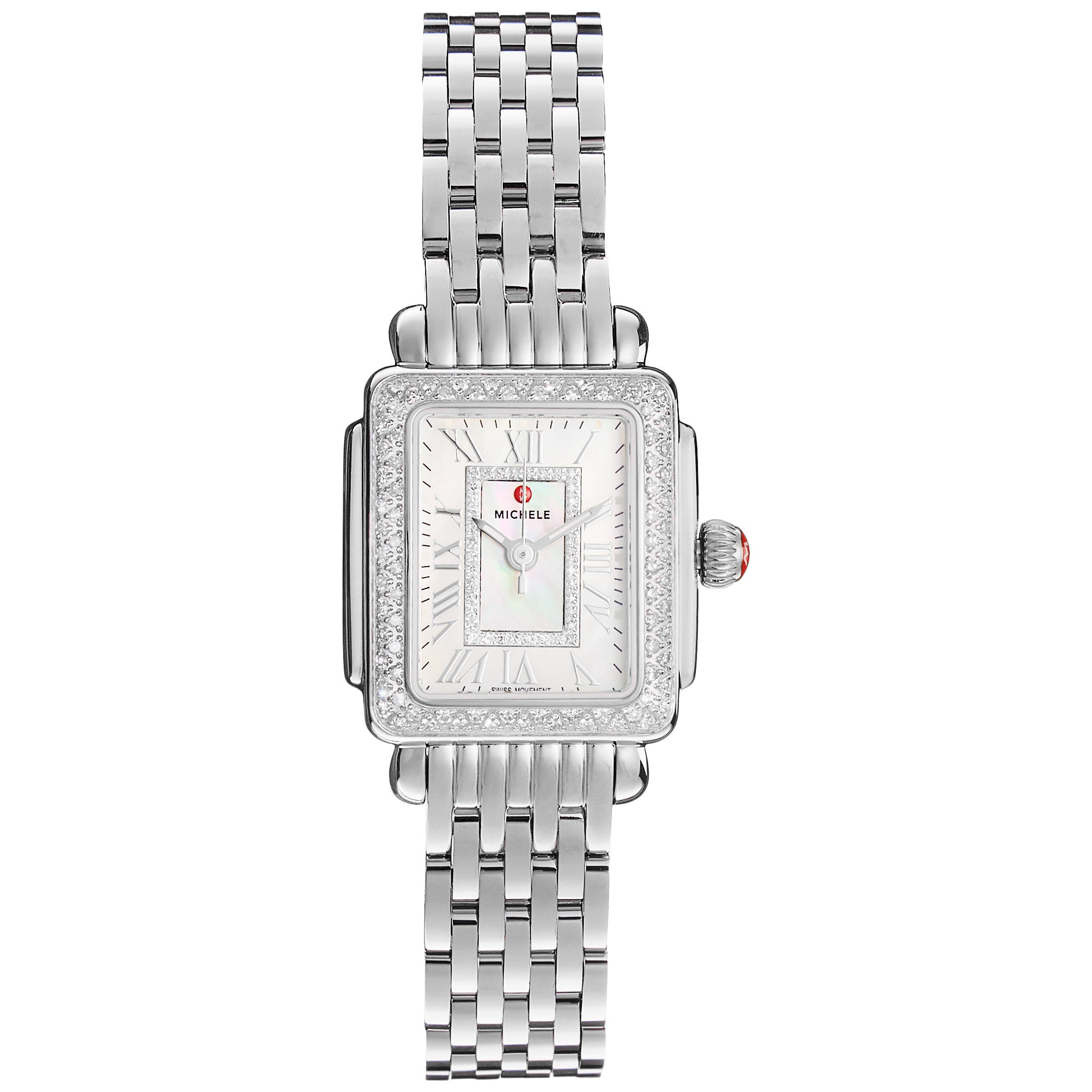 Michele Deco Madison Mini Stainless Steel White Dial Quartz