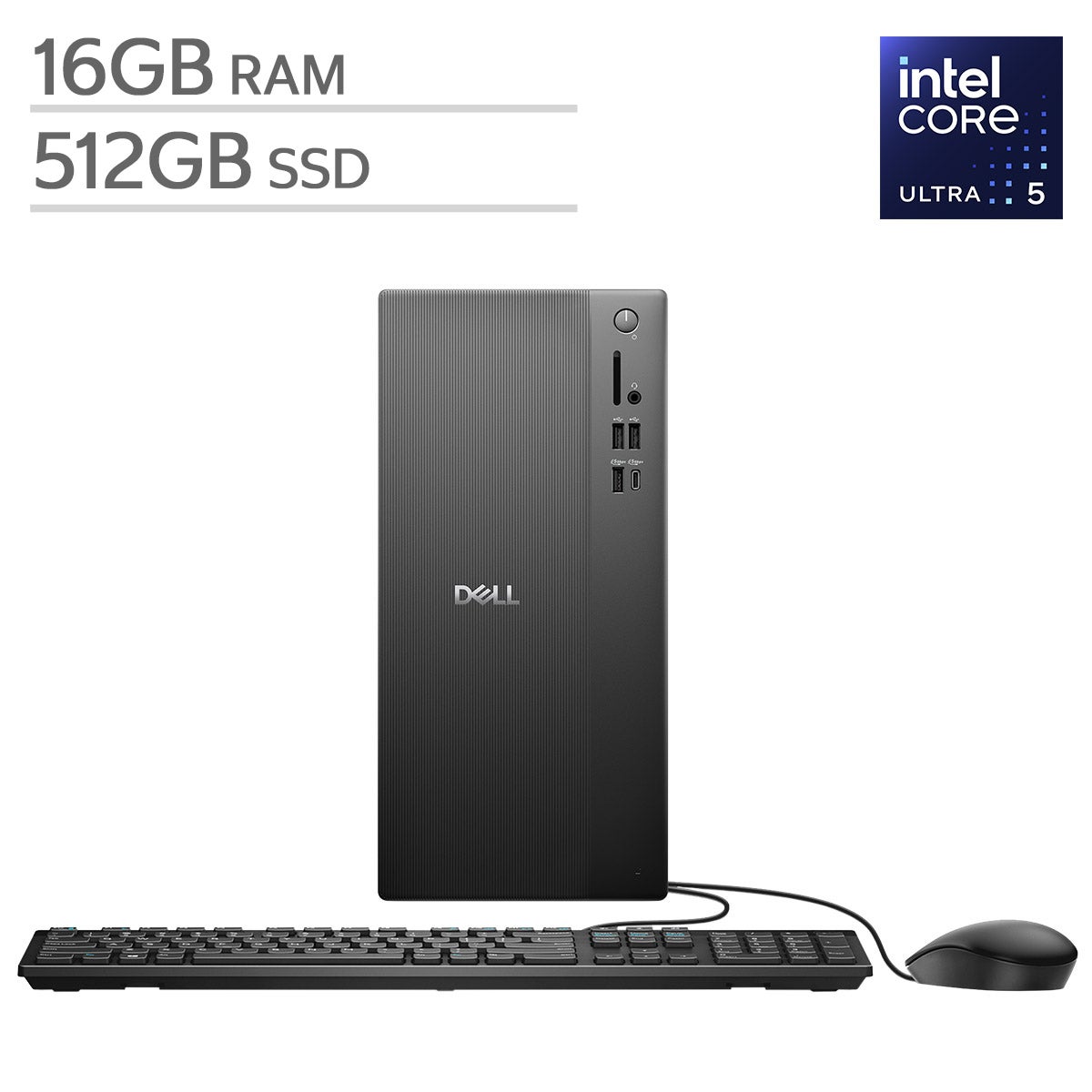 Dell Tower Desktop - Intel Core Ultra 5 225 - 16GB RAM - 512GB SSD