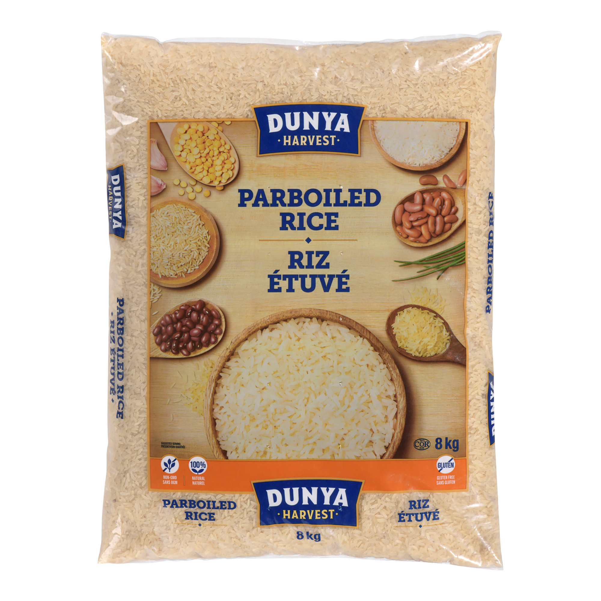 Dunya Harvest Parboiled Rice, 8 kg
