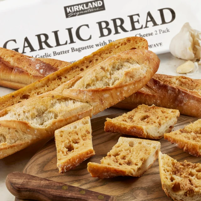 ROASTED GARLIC BUTTER BAGUETTE W PARM CHEESE 2 PACK