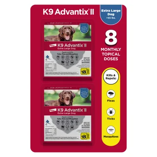 K9 ADVANTIX II XL DOG 8 MONTH SUPPLY