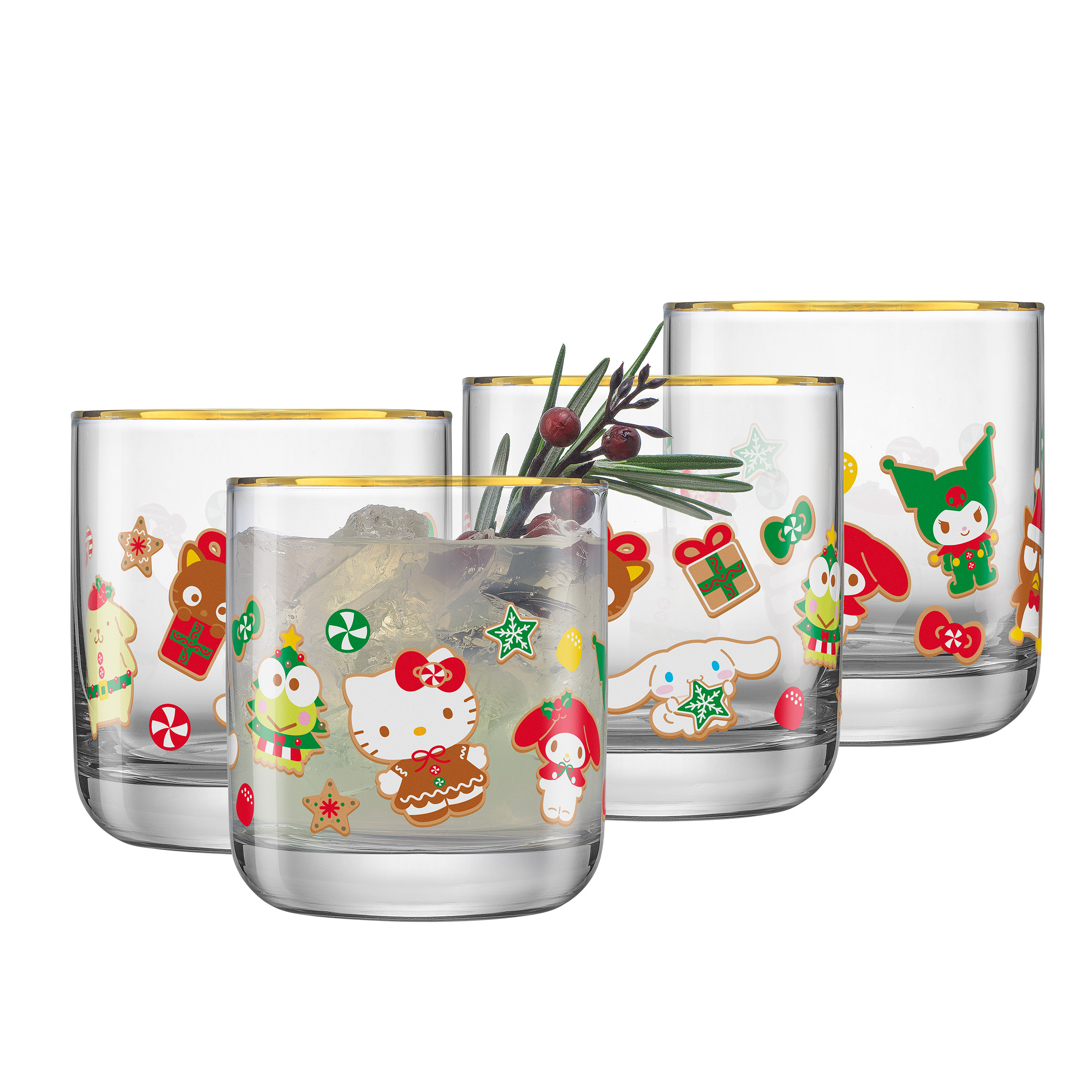 Hello Kitty 295 mL (10 oz.) Short Glass Set, 4-pack