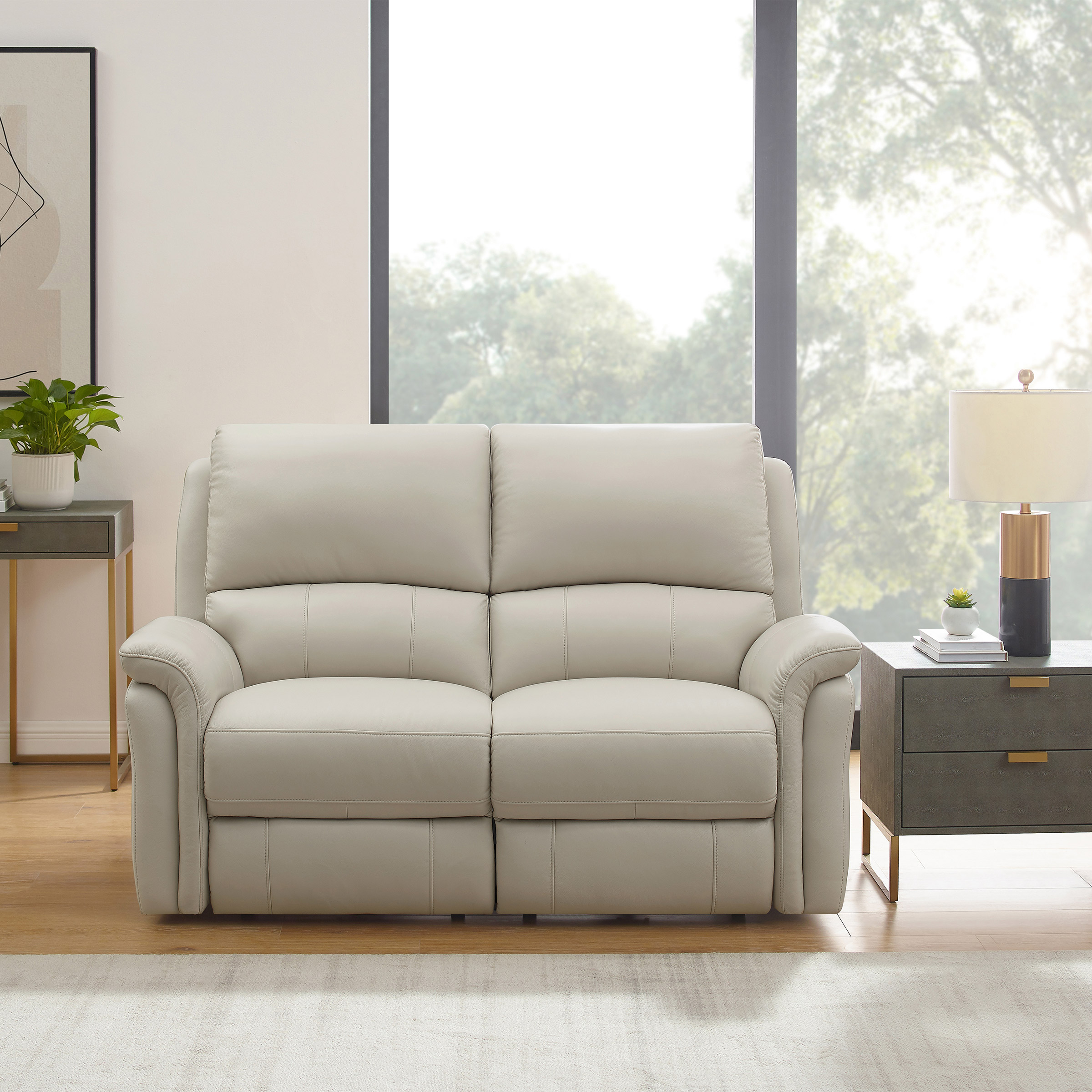 Prospera Home Marner Top grain Leather Power Reclining Loveseat