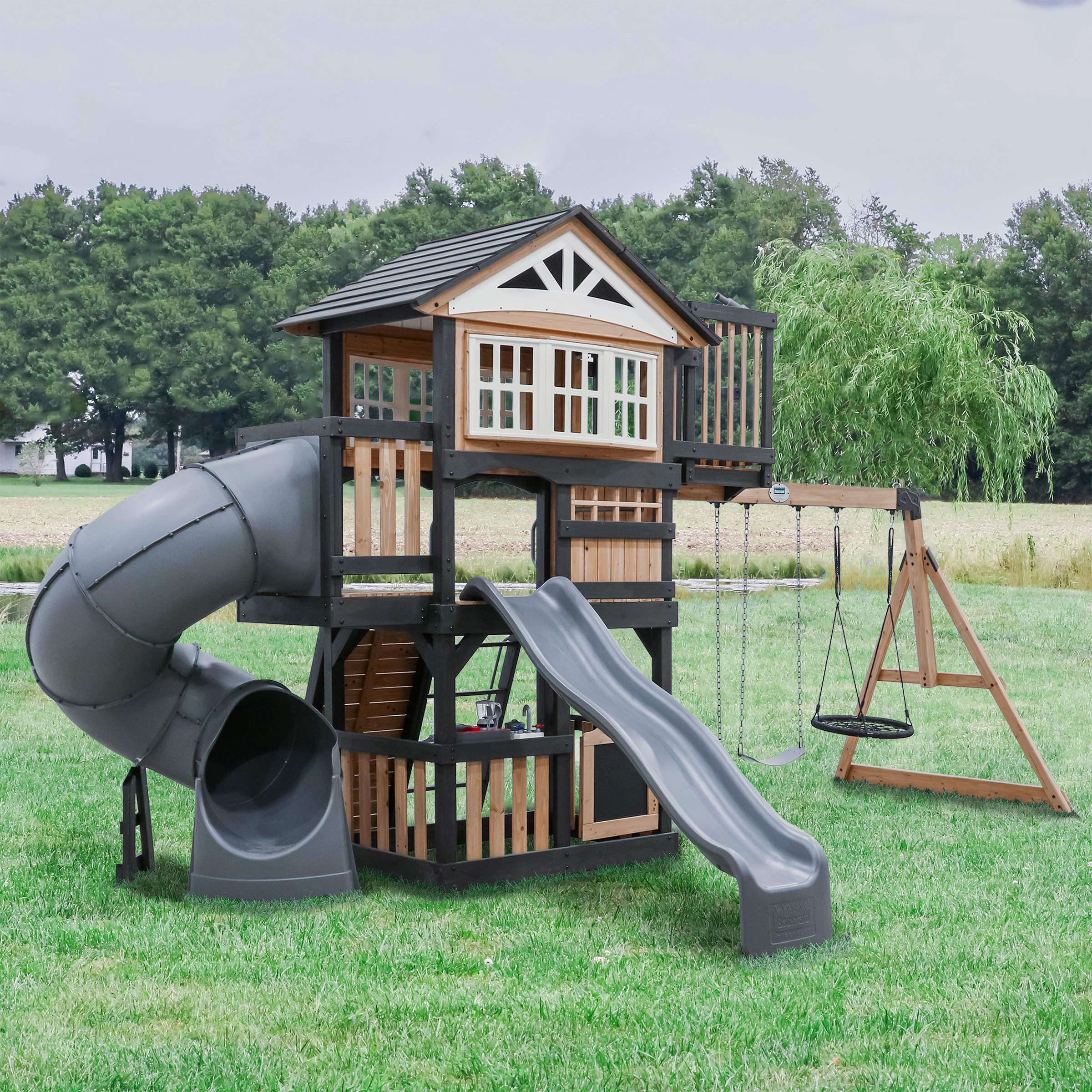 Backyard Discovery Magnolia Falls All Cedar Swing Set