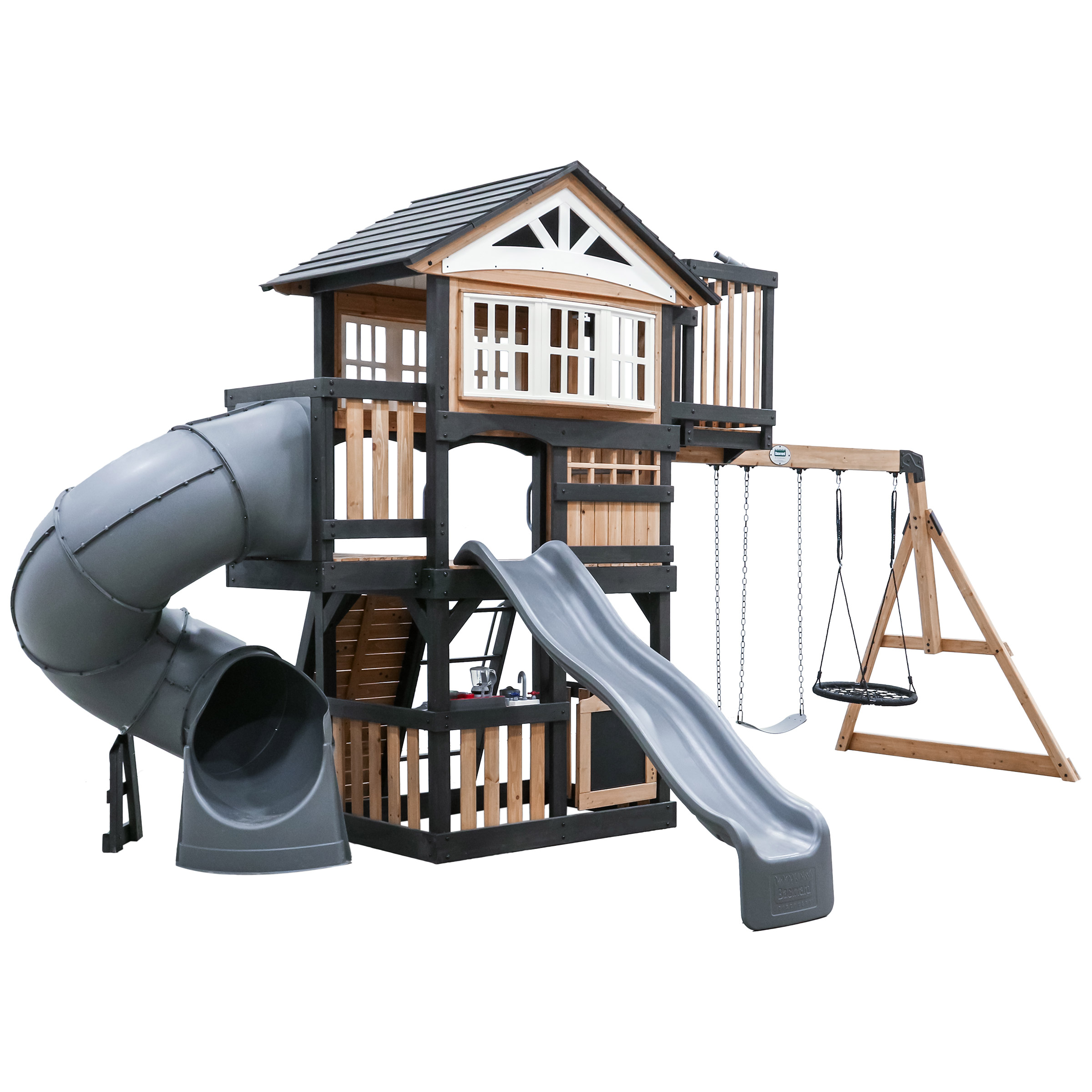 Backyard Discovery Magnolia Falls All Cedar Swing Set | Costco