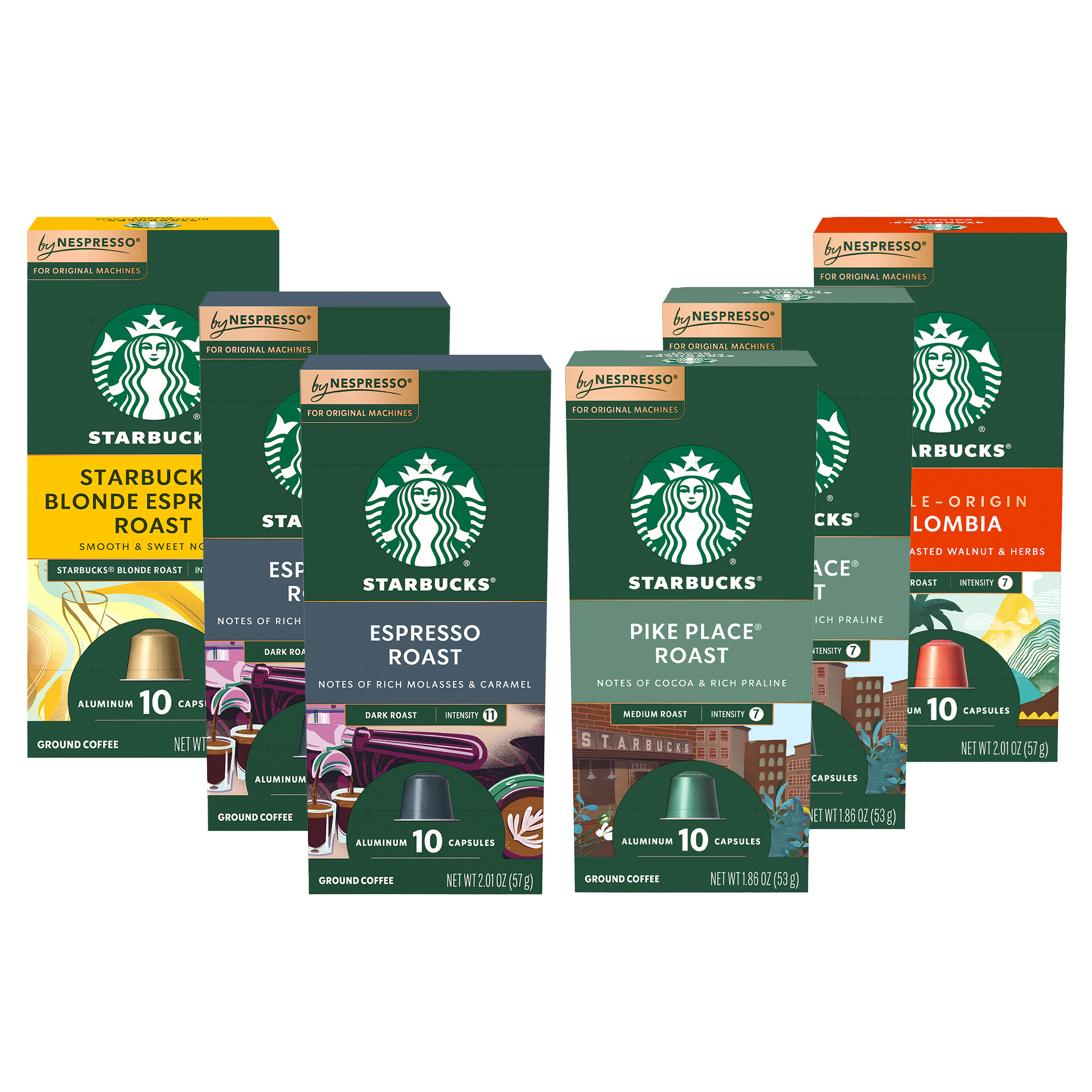 Starbucks by Nespresso Original Line Variety Pack Capsules