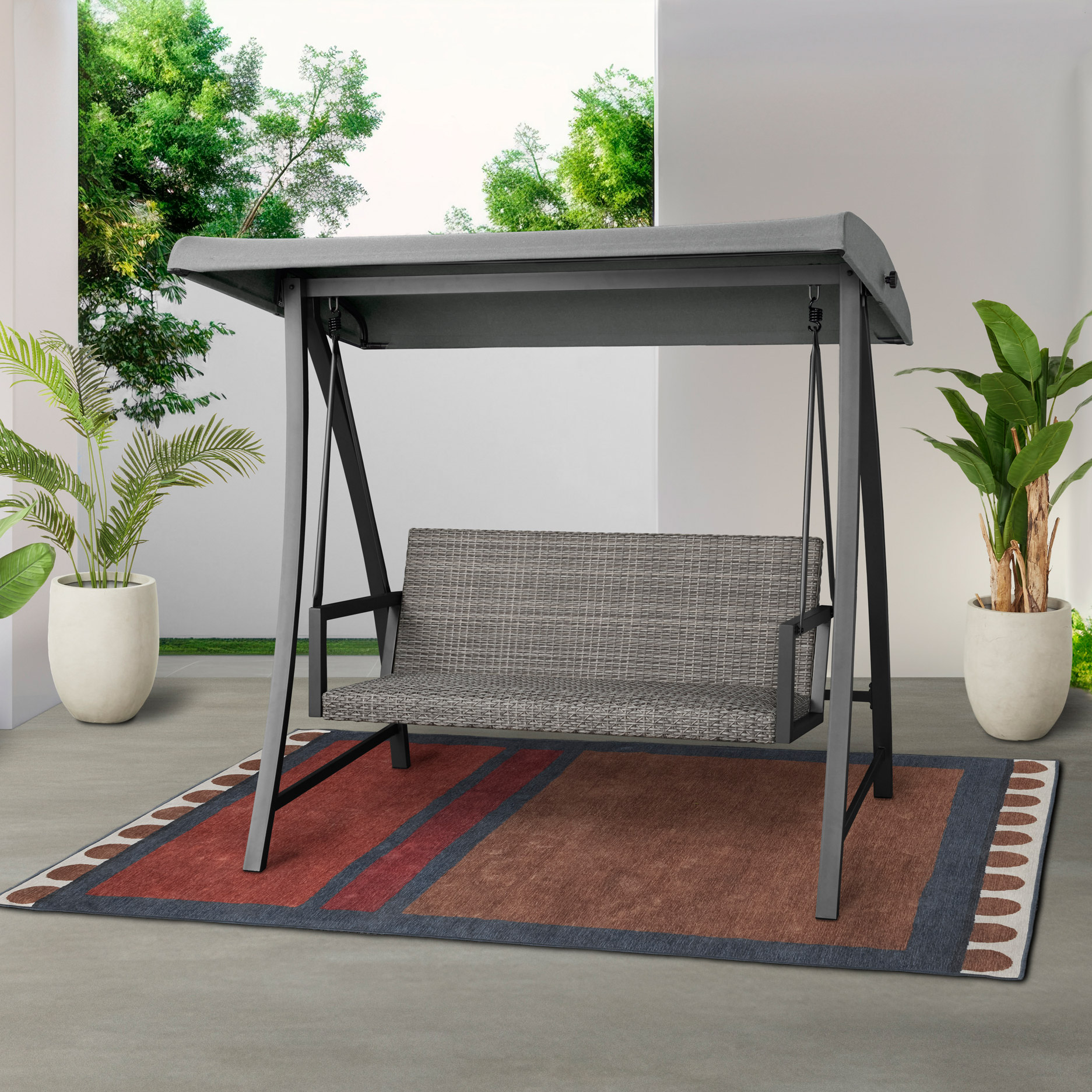 ④アーモンドアイ 様 swing Agio Luna Woven Patio Swing | Costco