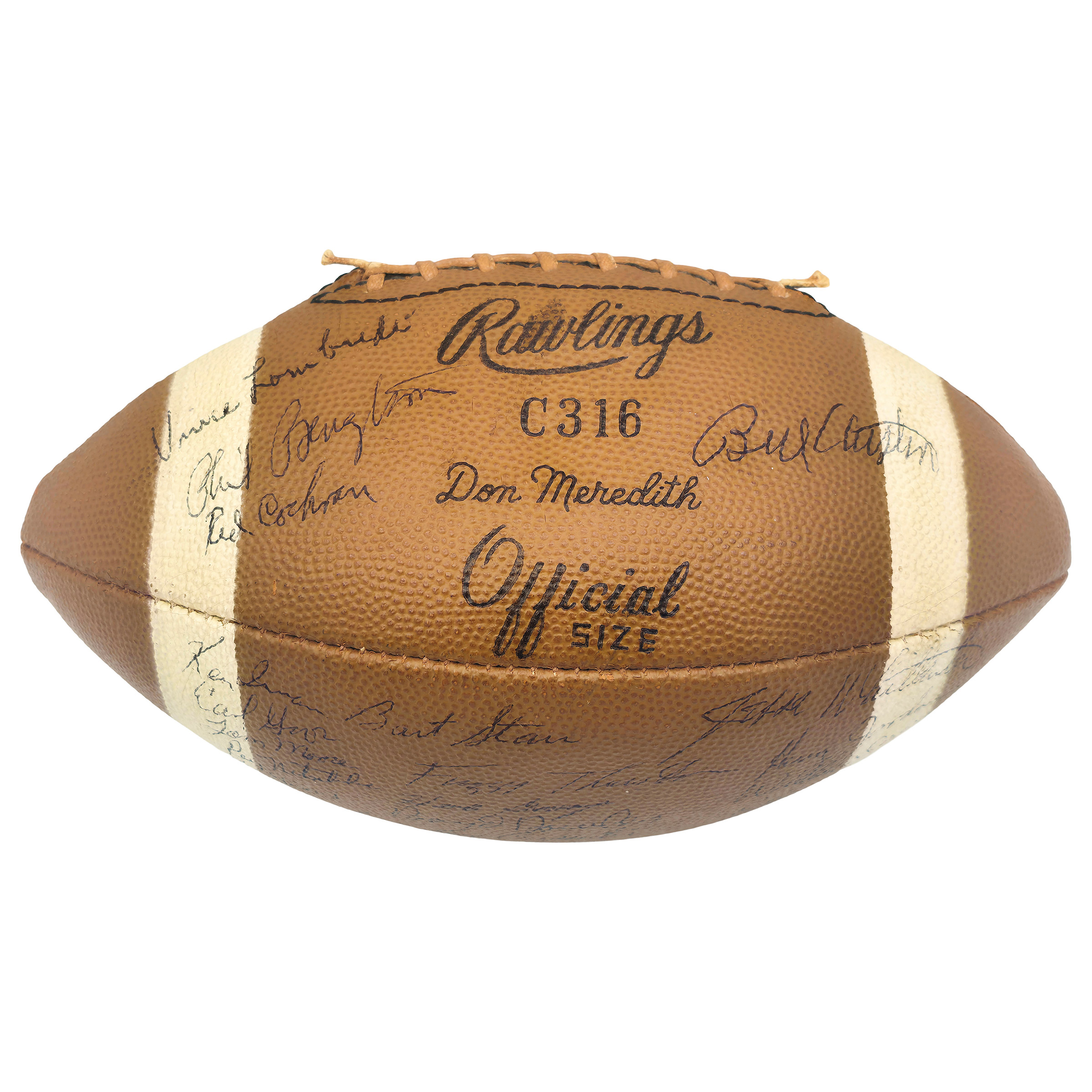1962 NFL Champions Green Bay Packers Team Autographed Football