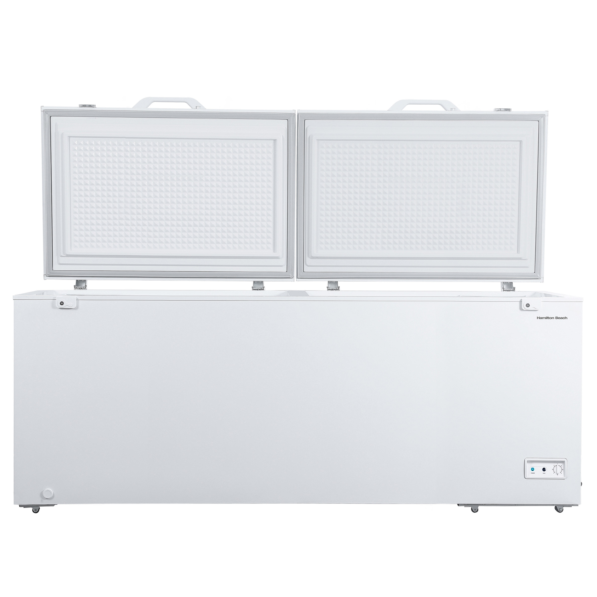Hamilton Beach 79 in. 30 cu ft. White Dual Door Chest Freezer with Manual Defrost
