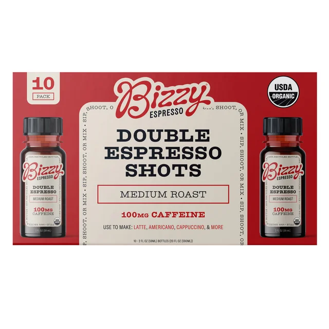 GET BIZZY ORGANIC ESPRESSO SHOTS 10/2 OZ