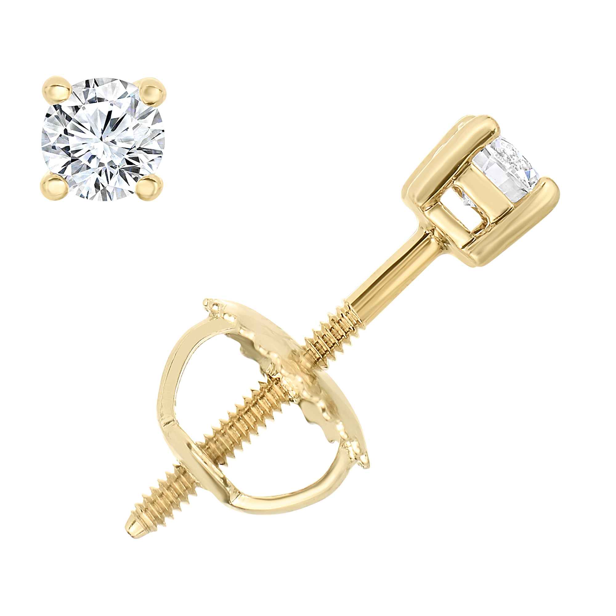 Round Diamond Stud Earrings (0.23 ctw)