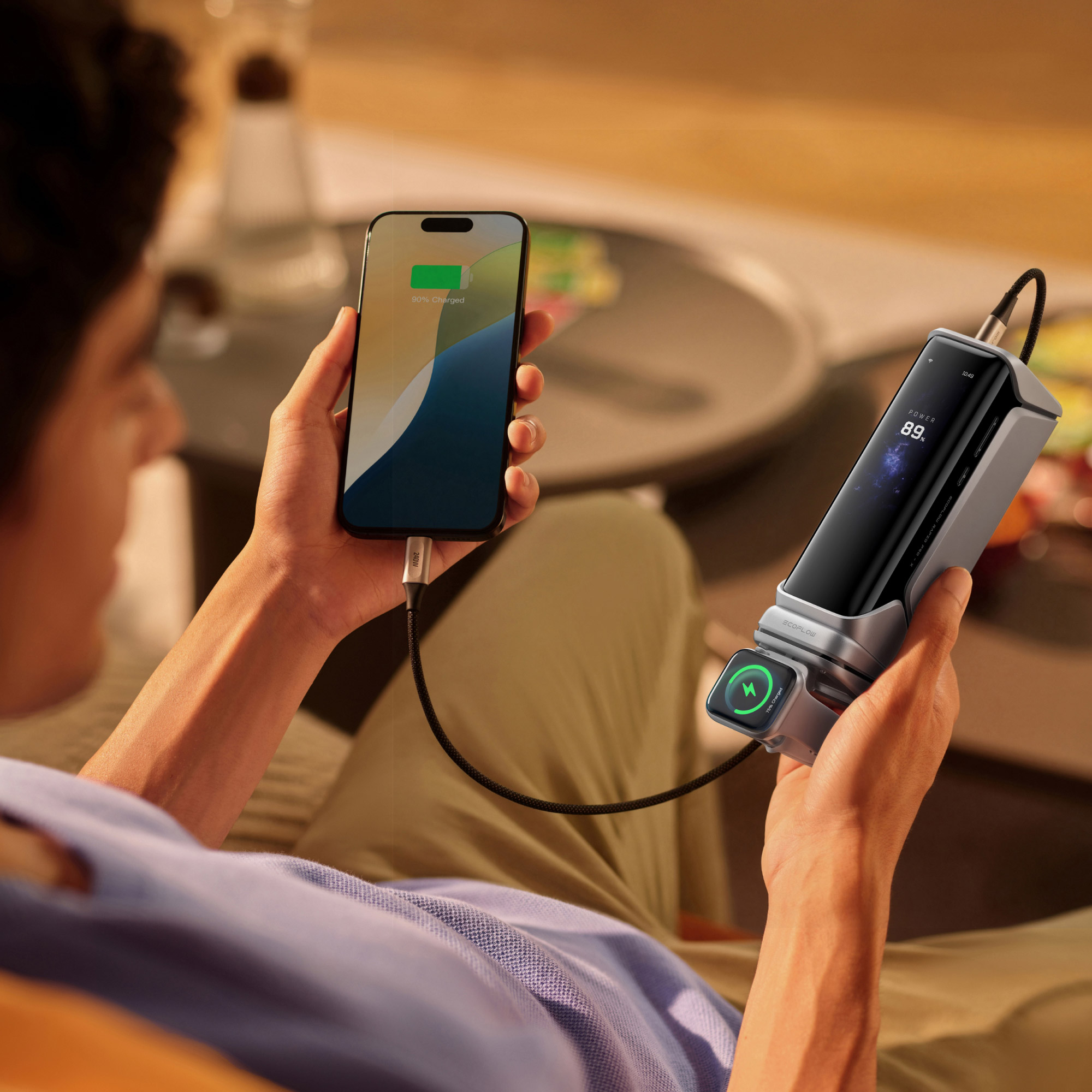 EcoFlow RAPID Pro X Power Bank, 27,650mAhm 300W + Magnetic Watch Charger |  Costco