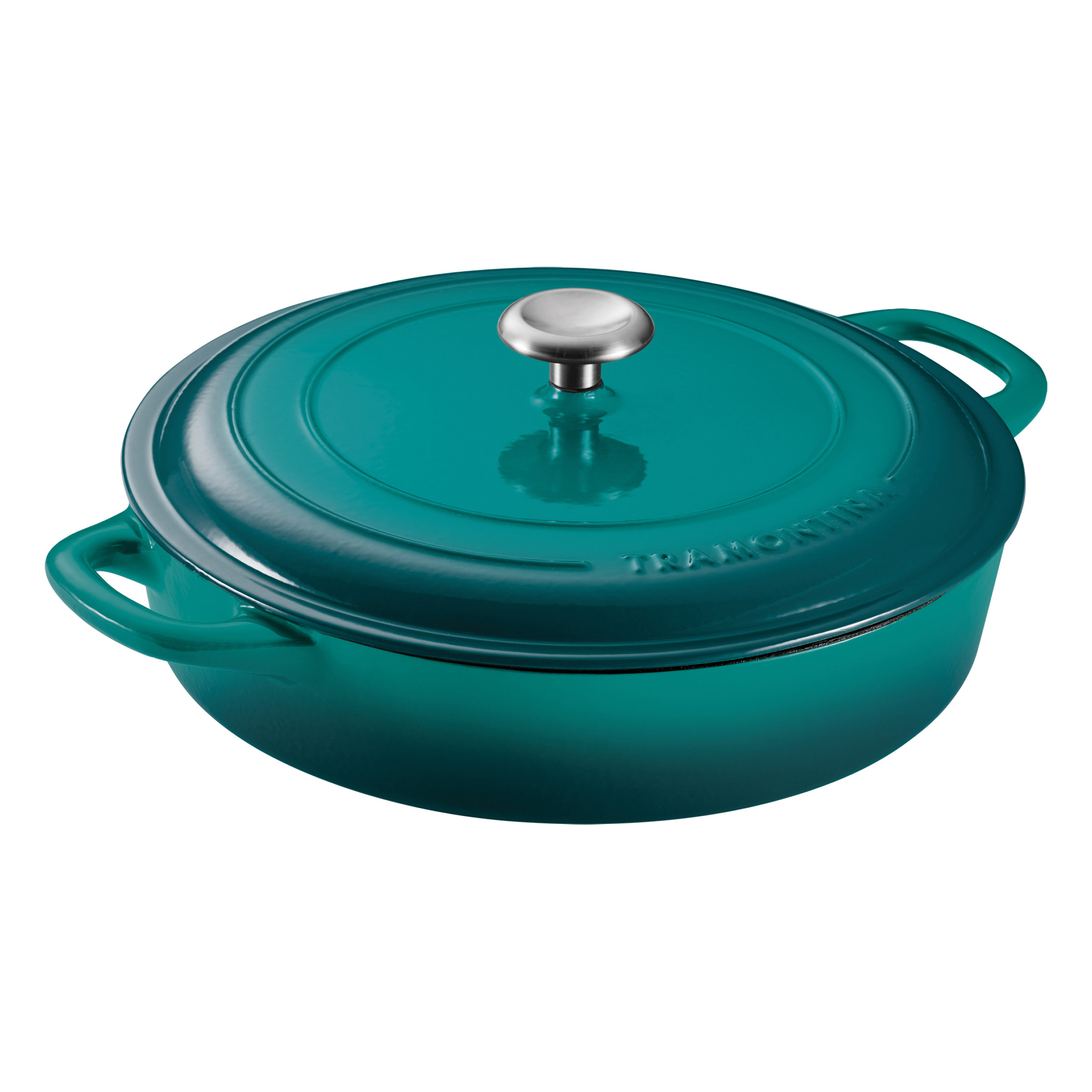 Tramontina 4-quart Covered Enameled Cast Iron Braiser Costco