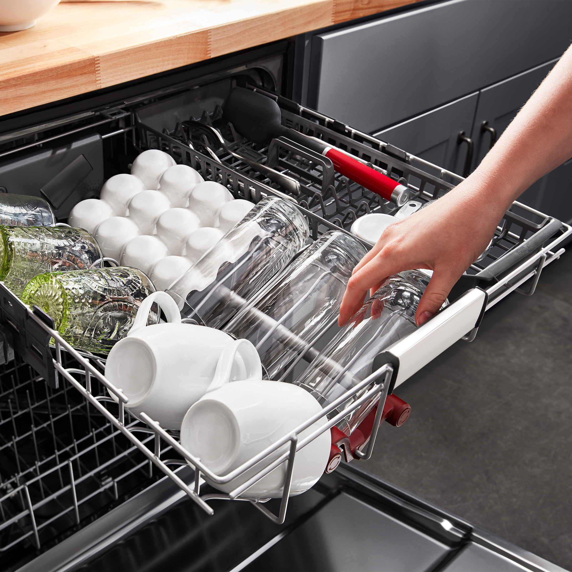 KitchenAid Front Control Dishwasher with FreeFlex Third Level Rack