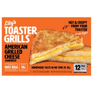 LILY'S TOASTER GRILLS GRILLED CHEESE 12 CT