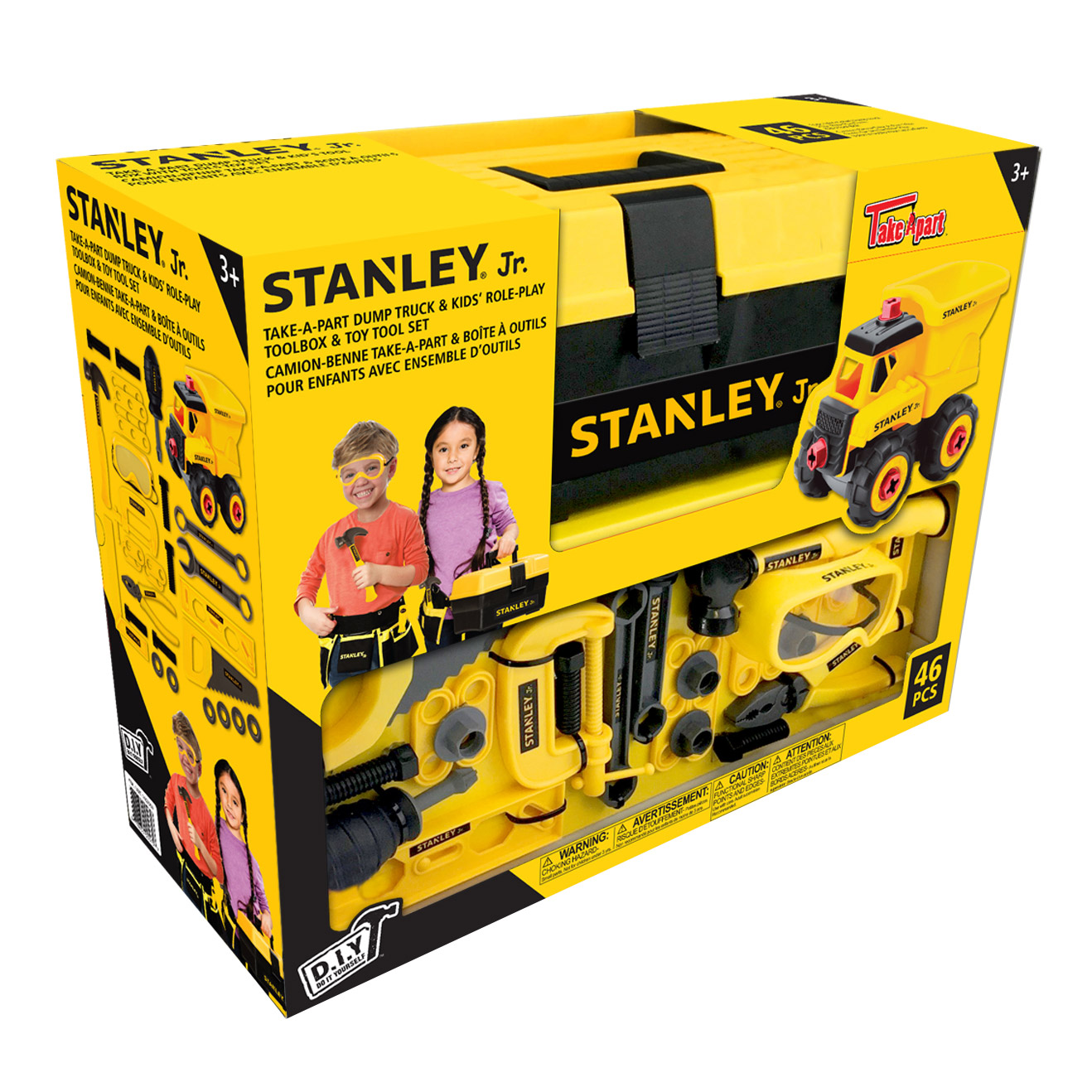 Stanley Jr. Take-A-Part Dump Truck & Kid’s Toolbox/Toy Tool Set