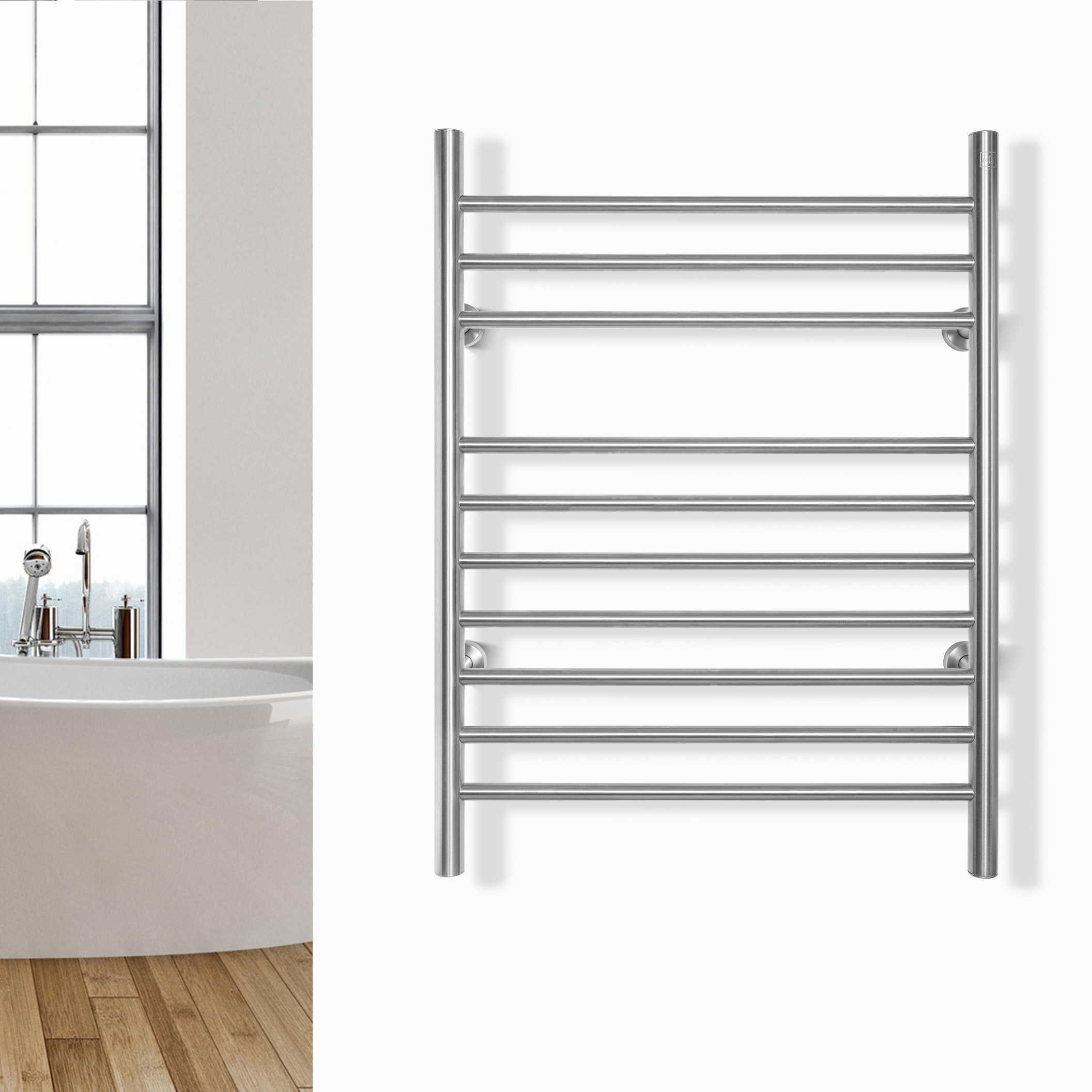 WarmlyYours Infinity 10 Bar Towel Warmer 
