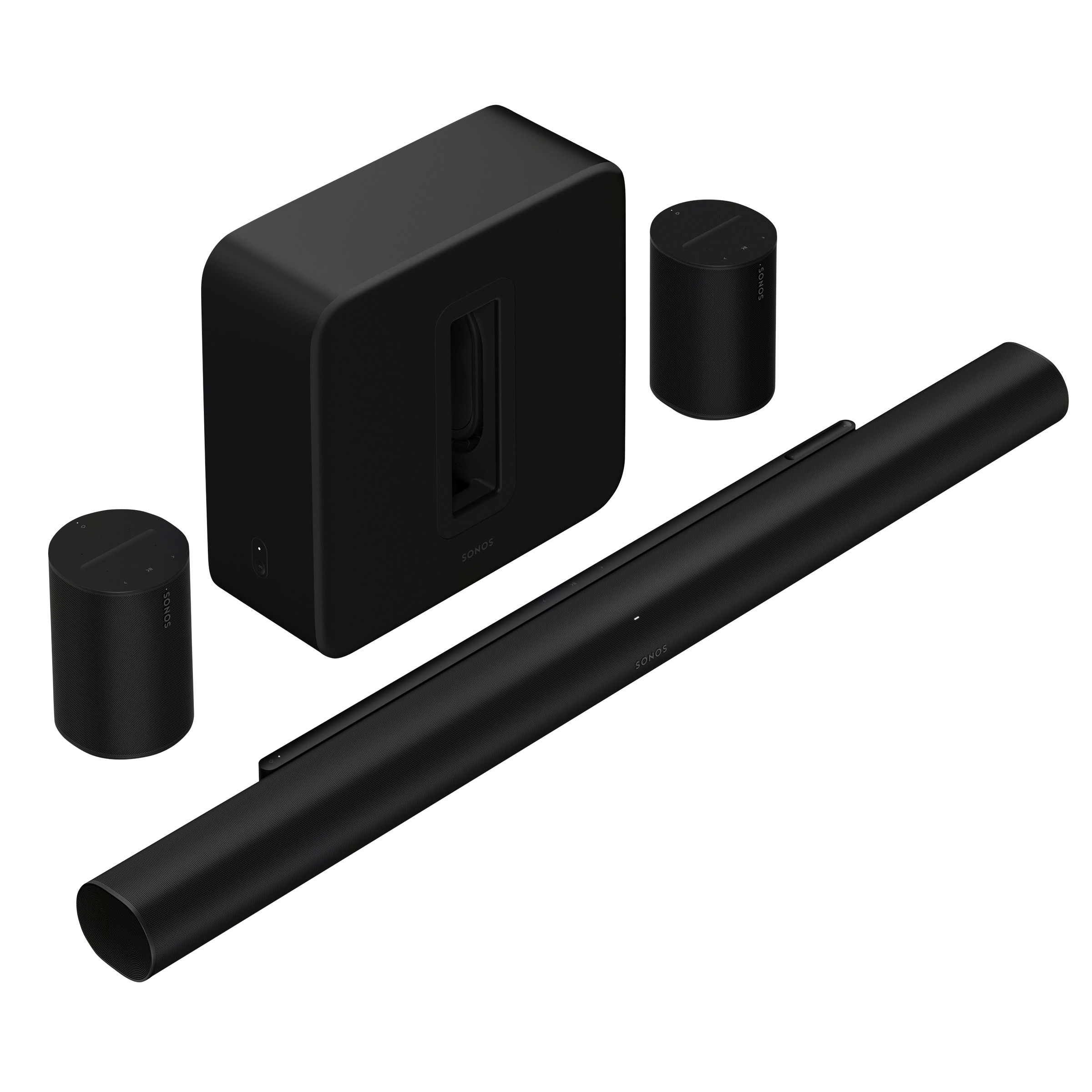 Sonos - Barre de son Arc Ultra à 9.1.4 canaux, caisson de graves sans fil Sub 4e génération et hautparleur Era 100 (paquet de 2)