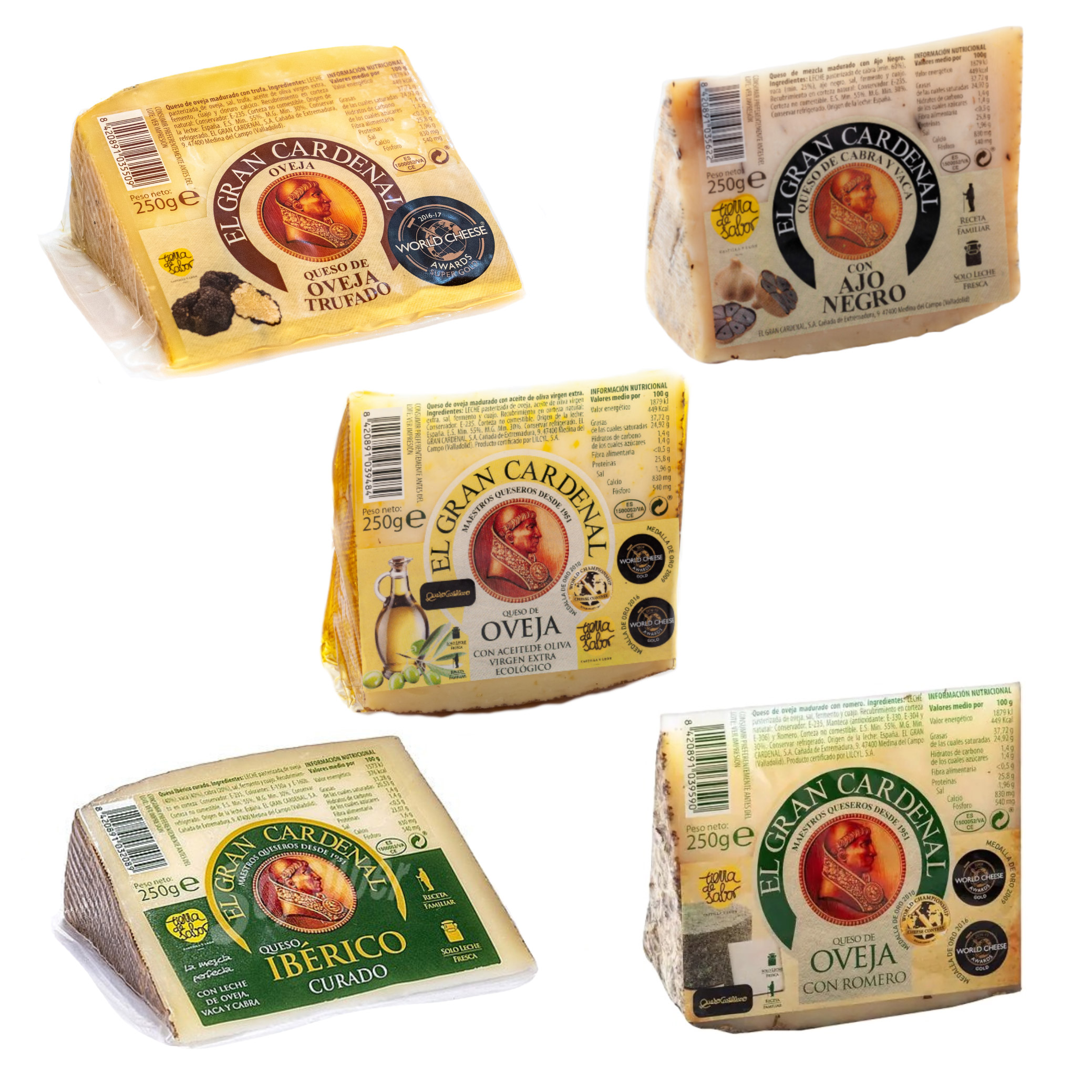 El Gran Cardenal Spanish Hard Cheese Selection, 2.5 kg