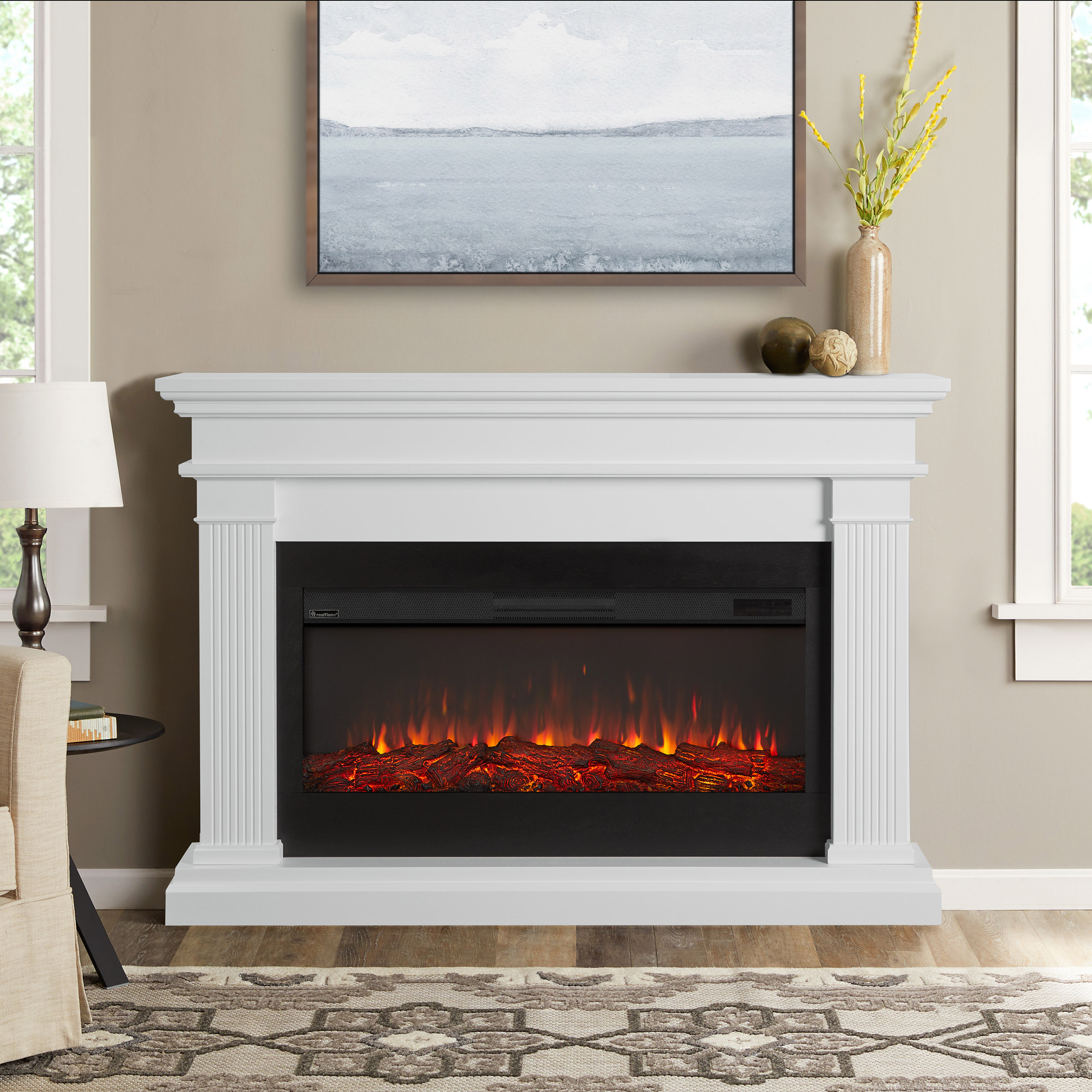 Real Flame Beau Mantel Electric Fireplace