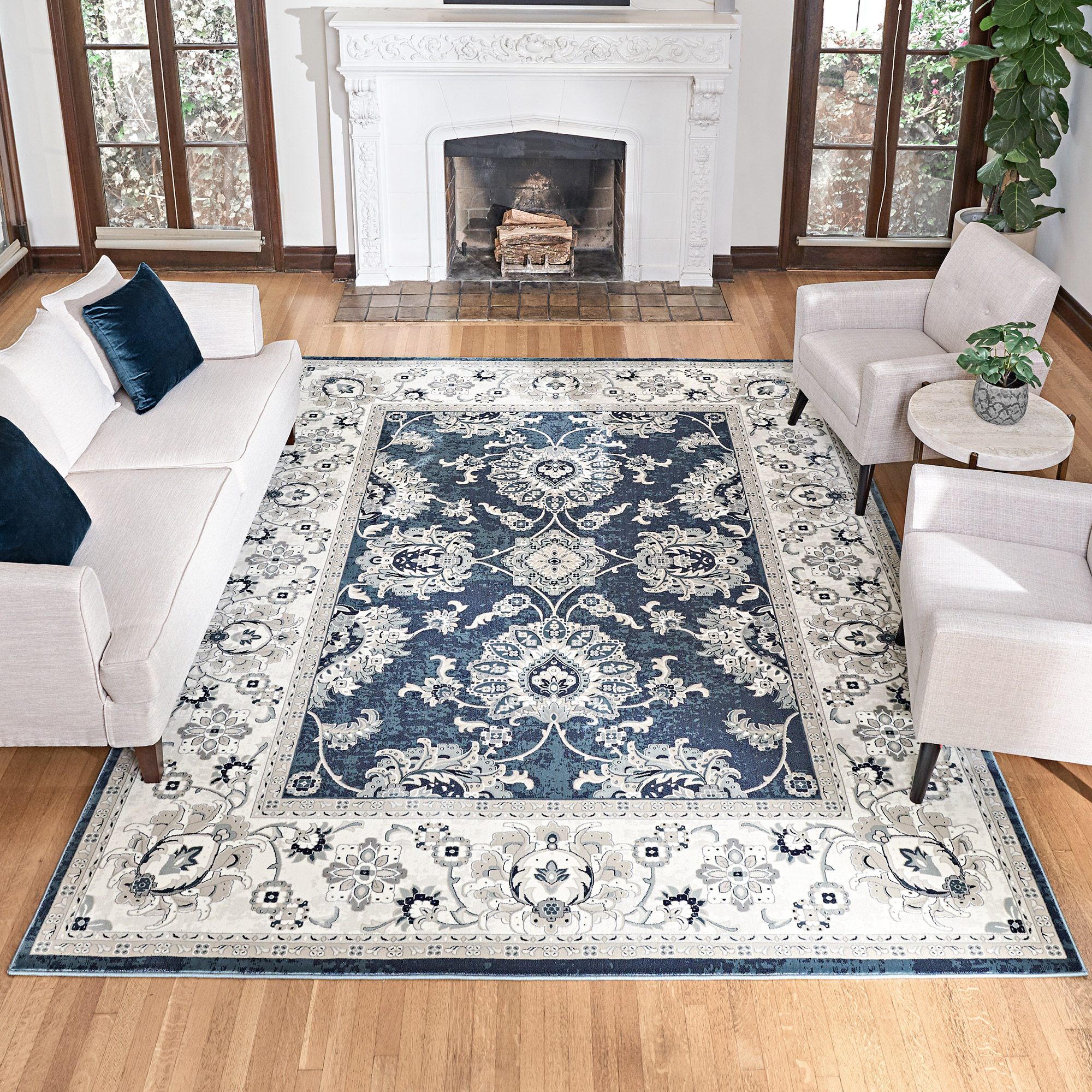 Gertmenian Thomasville Timeless Classic Minerva Blue Indoor Area Rug